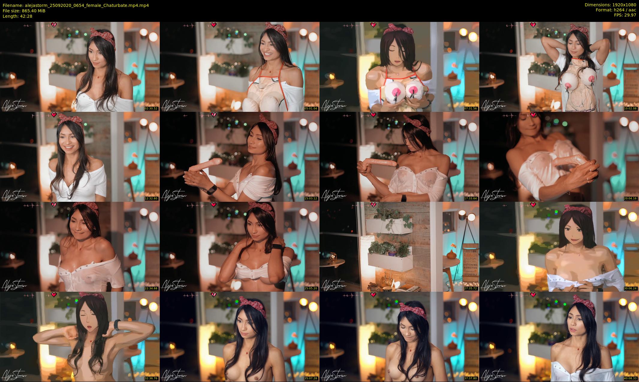 alejastorm — 43 minute Chaturbate female cam show recording, 1080p, Sep 25, 2020