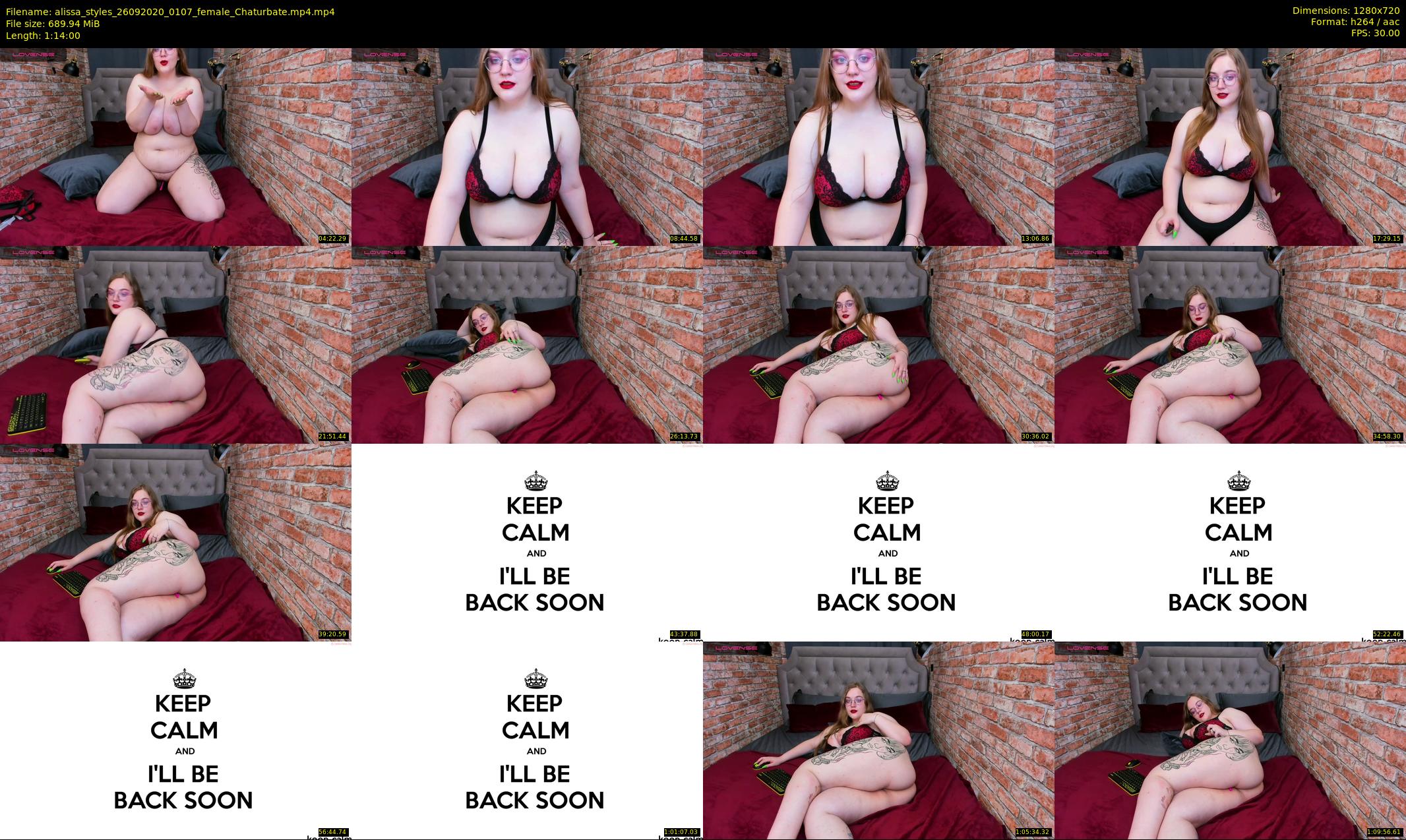 alissa_styles — 74 minute Chaturbate female cam show recording, 720p, Sep 26, 2020