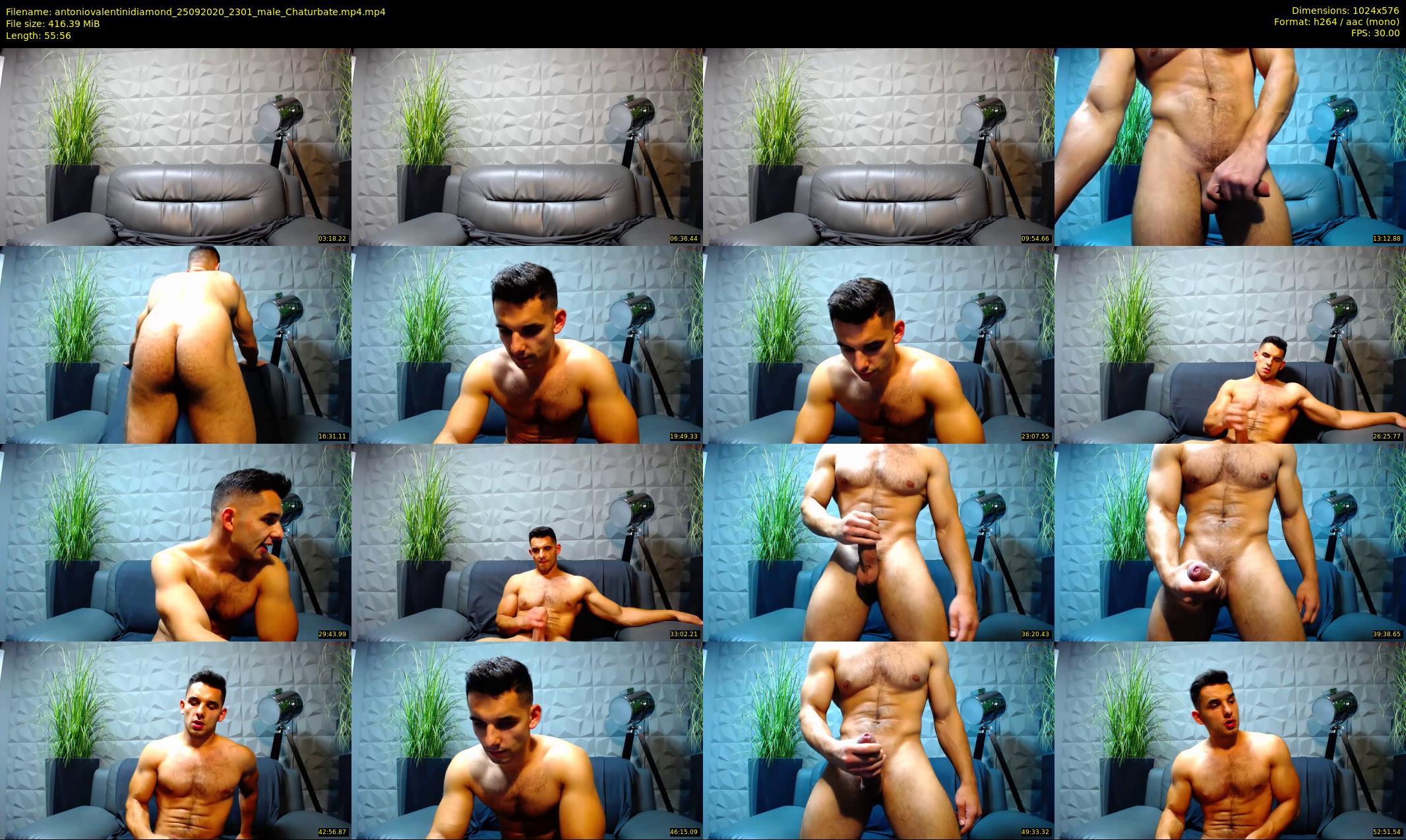 antoniovalentinidiamond — 56 minute Chaturbate male cam show recording, 480p, Sep 25, 2020