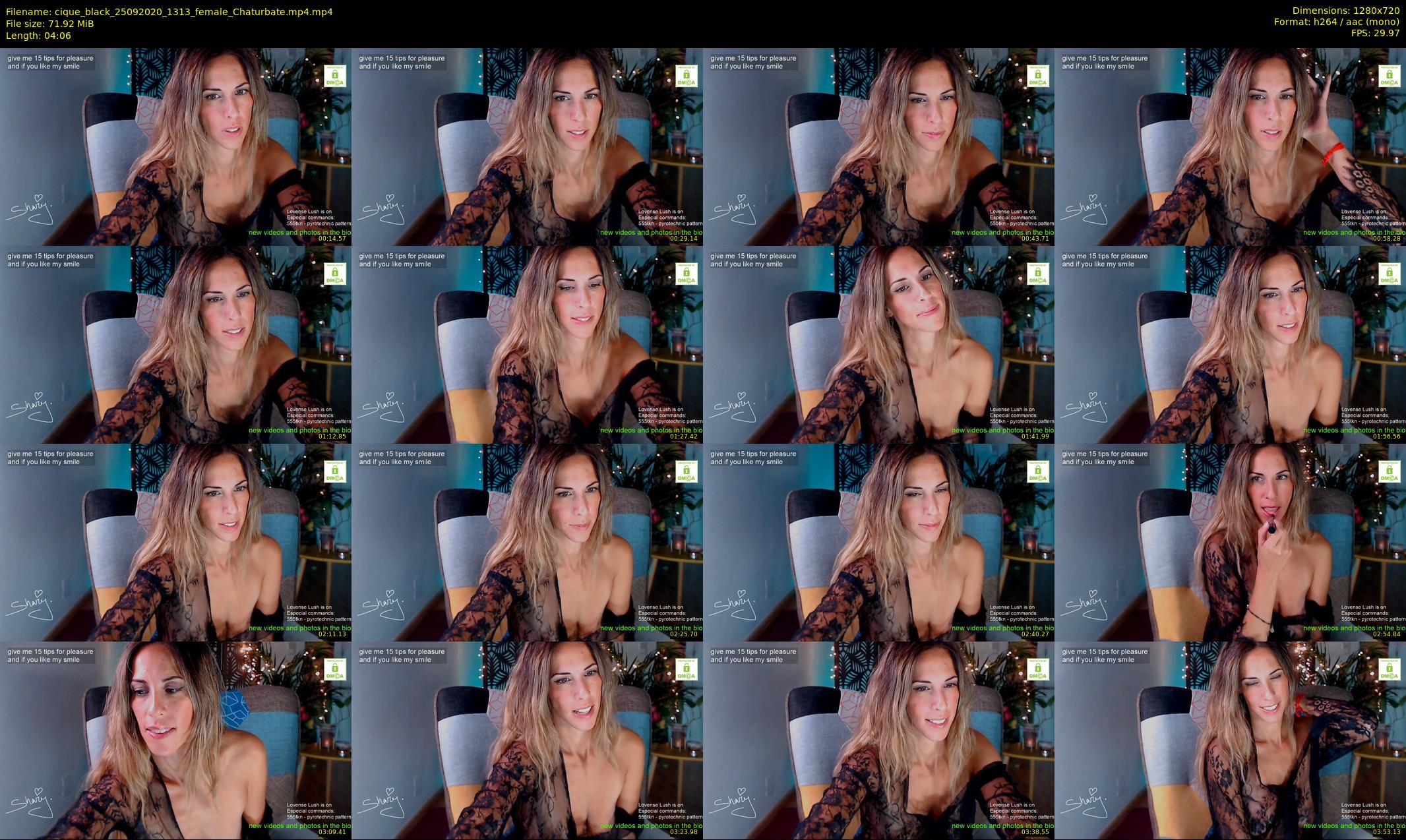 cique_black — 5 minute Chaturbate female cam show recording, 720p, Sep 25, 2020