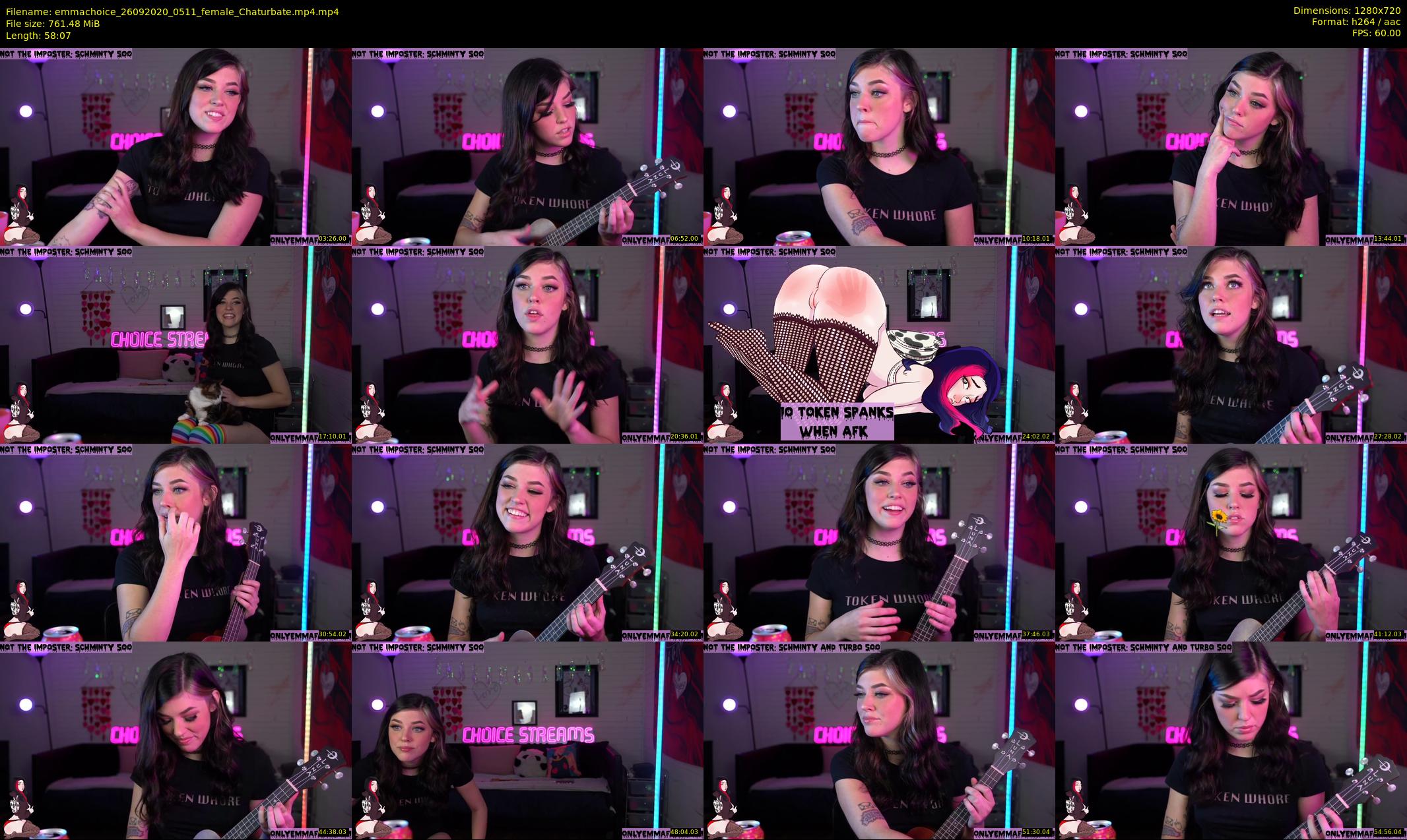 emmachoice — 59 minute Chaturbate female cam show recording, 720p, Sep 26, 2020