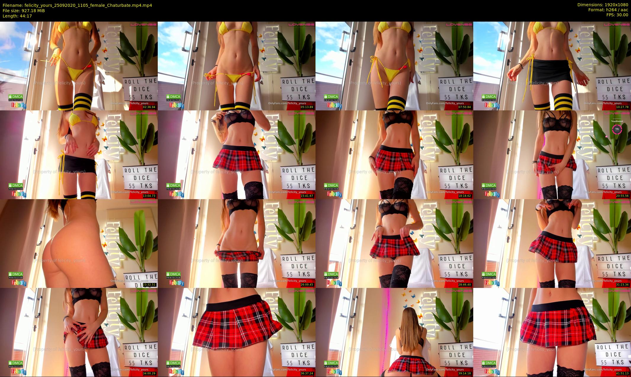 felicity_yours — 45 minute Chaturbate female cam show recording, 1080p, Sep 25, 2020