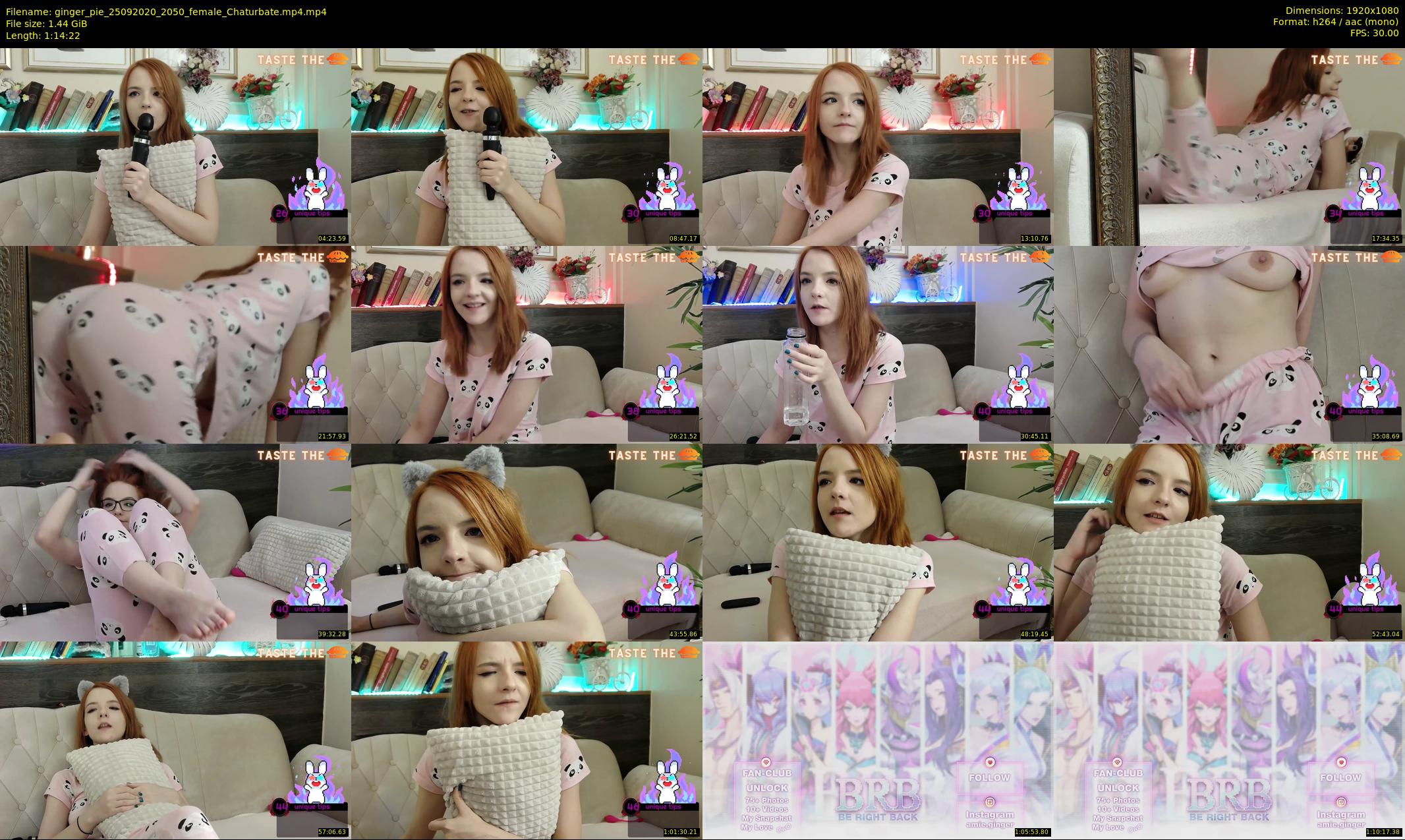 ginger_pie — 75 minute Chaturbate female cam show recording, 1080p, Sep 25, 2020