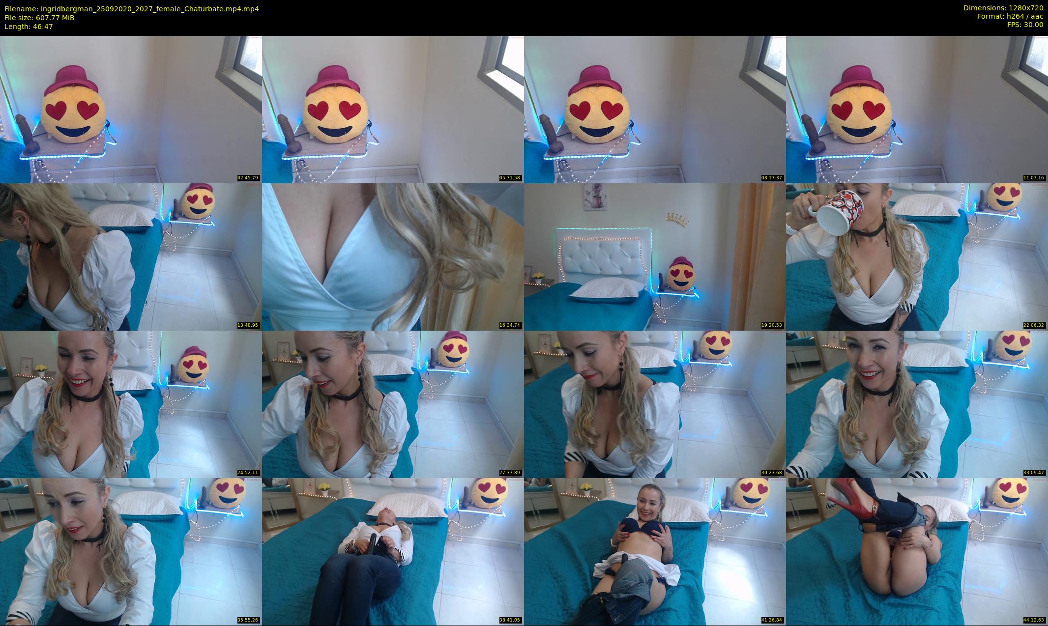 ingridbergman — 47 minute Chaturbate female cam show recording, 720p, Sep 25, 2020
