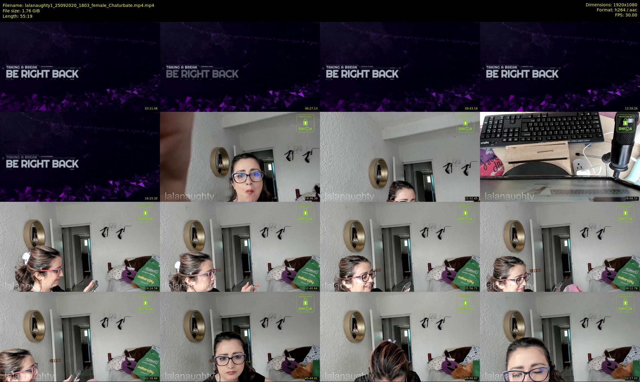 lalanaughty1 — 56 minute Chaturbate female cam show recording, 1080p, Sep 25, 2020