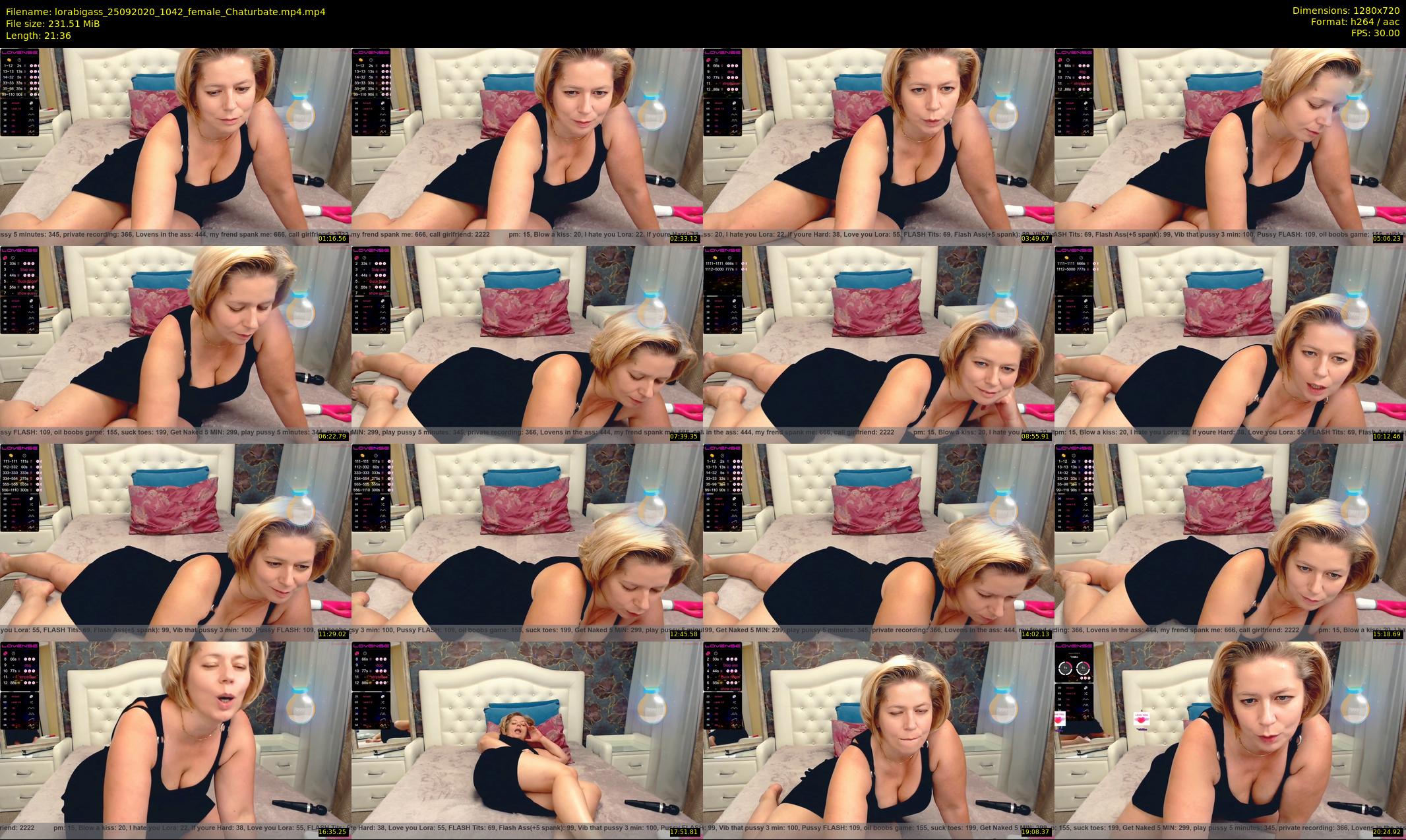 lorabigass — 22 minute Chaturbate female cam show recording, 720p, Sep 25, 2020