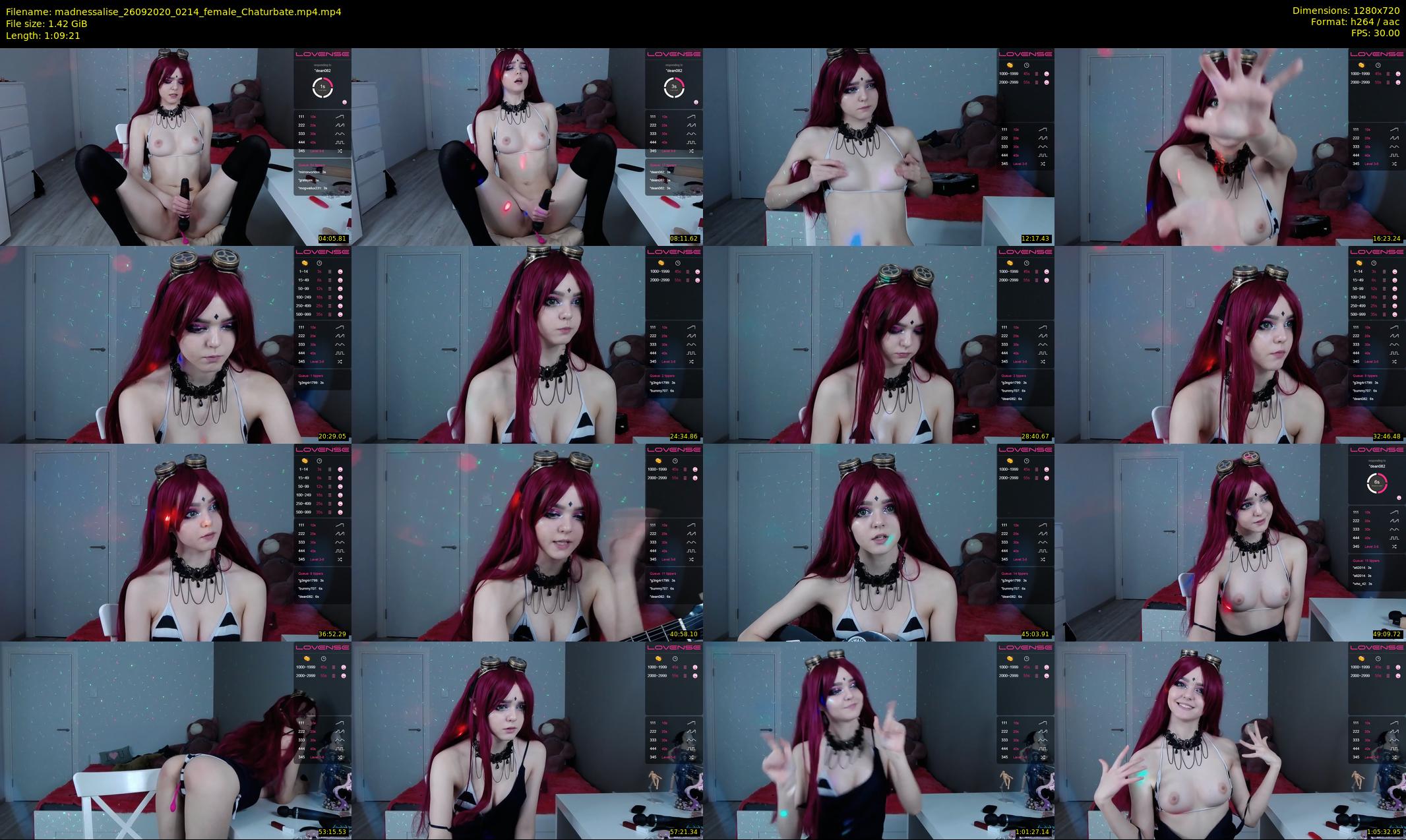 madnessalise — 70 minute Chaturbate female cam show recording, 720p, Sep 26, 2020