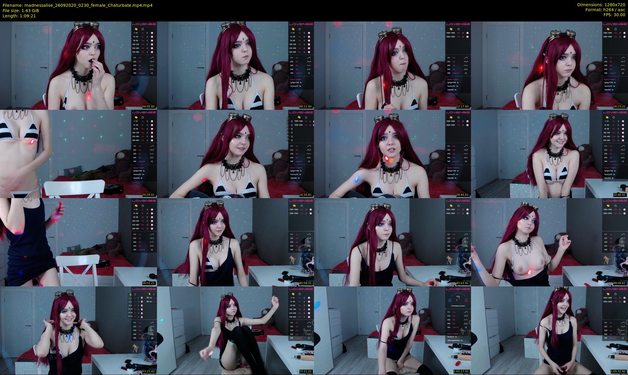 madnessalise — 70 minute Chaturbate female cam show recording, 720p, Sep 26, 2020