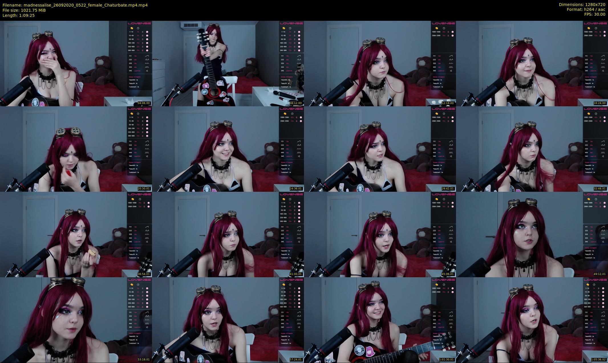 madnessalise — 70 minute Chaturbate female cam show recording, 720p, Sep 26, 2020