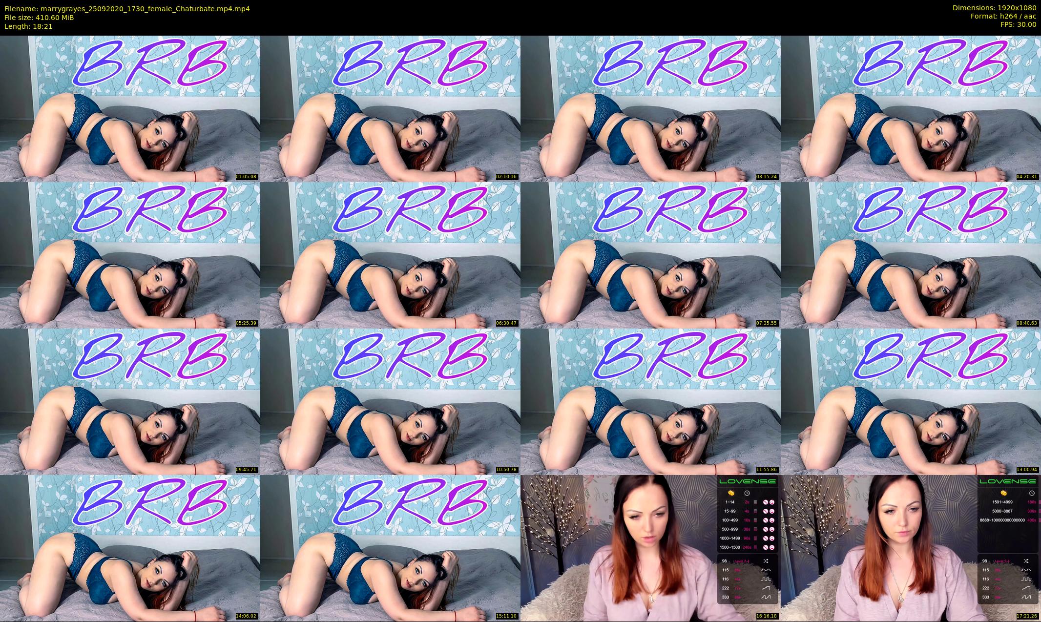 marrygrayes — 19 minute Chaturbate female cam show recording, 1080p, Sep 25, 2020