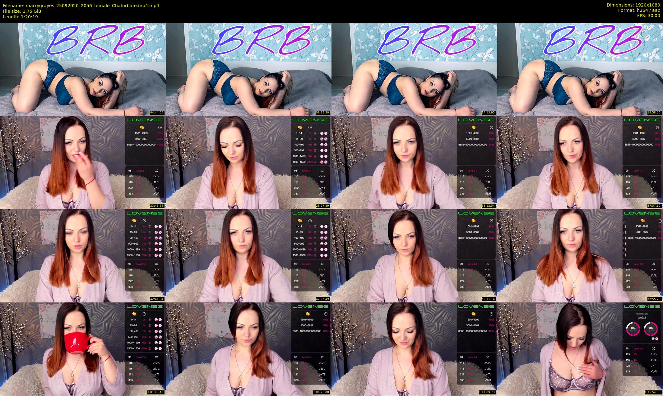 marrygrayes — 81 minute Chaturbate female cam show recording, 1080p, Sep 25, 2020