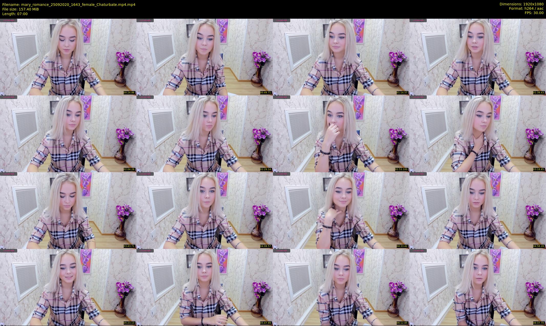 mary_romance — 7 minute Chaturbate female cam show recording, 1080p, Sep 25, 2020