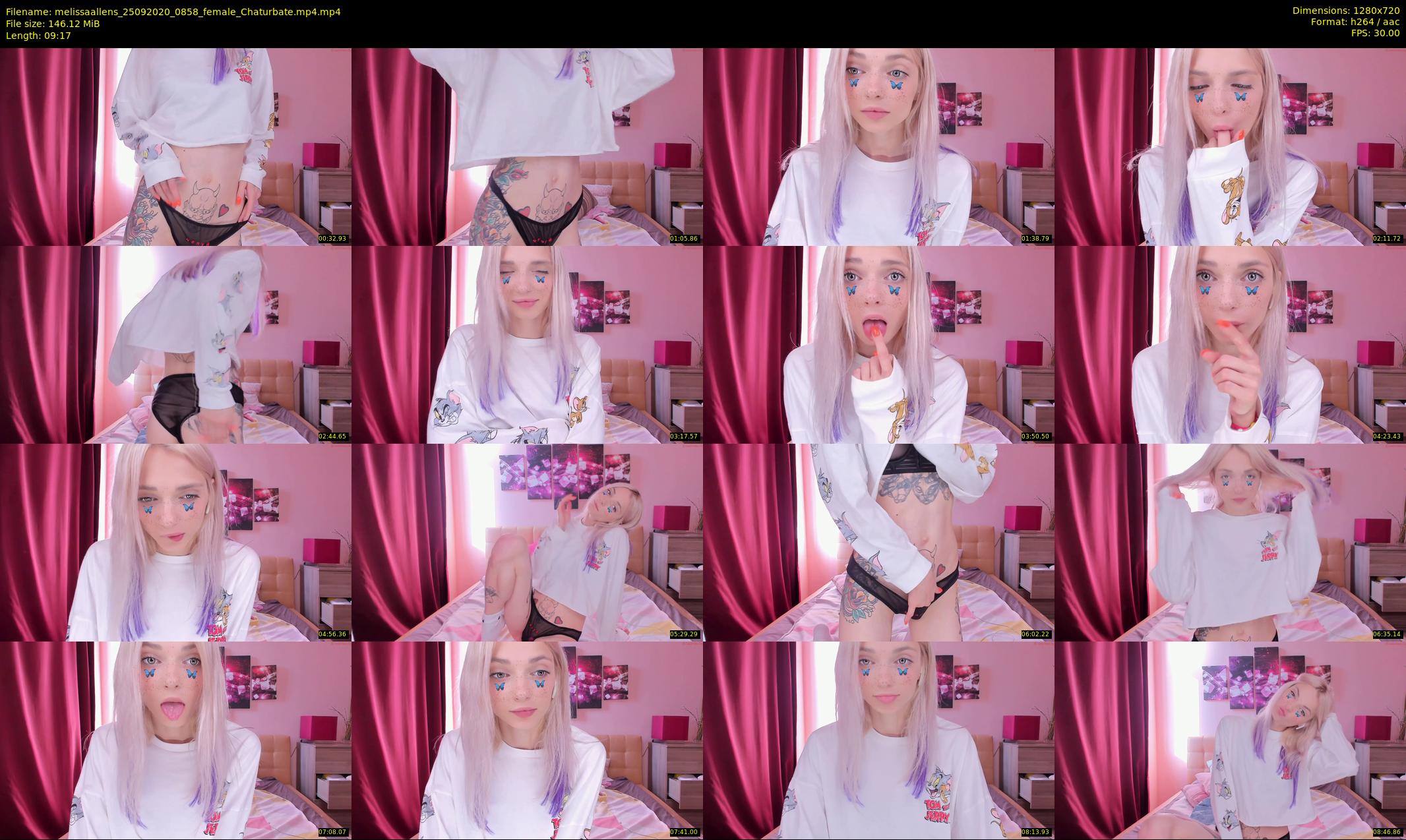melissaallens — 10 minute Chaturbate female cam show recording, 720p, Sep 25, 2020