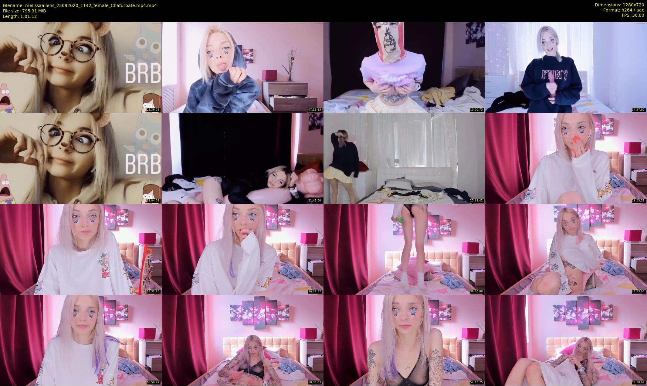 melissaallens — 62 minute Chaturbate female cam show recording, 720p, Sep 25, 2020