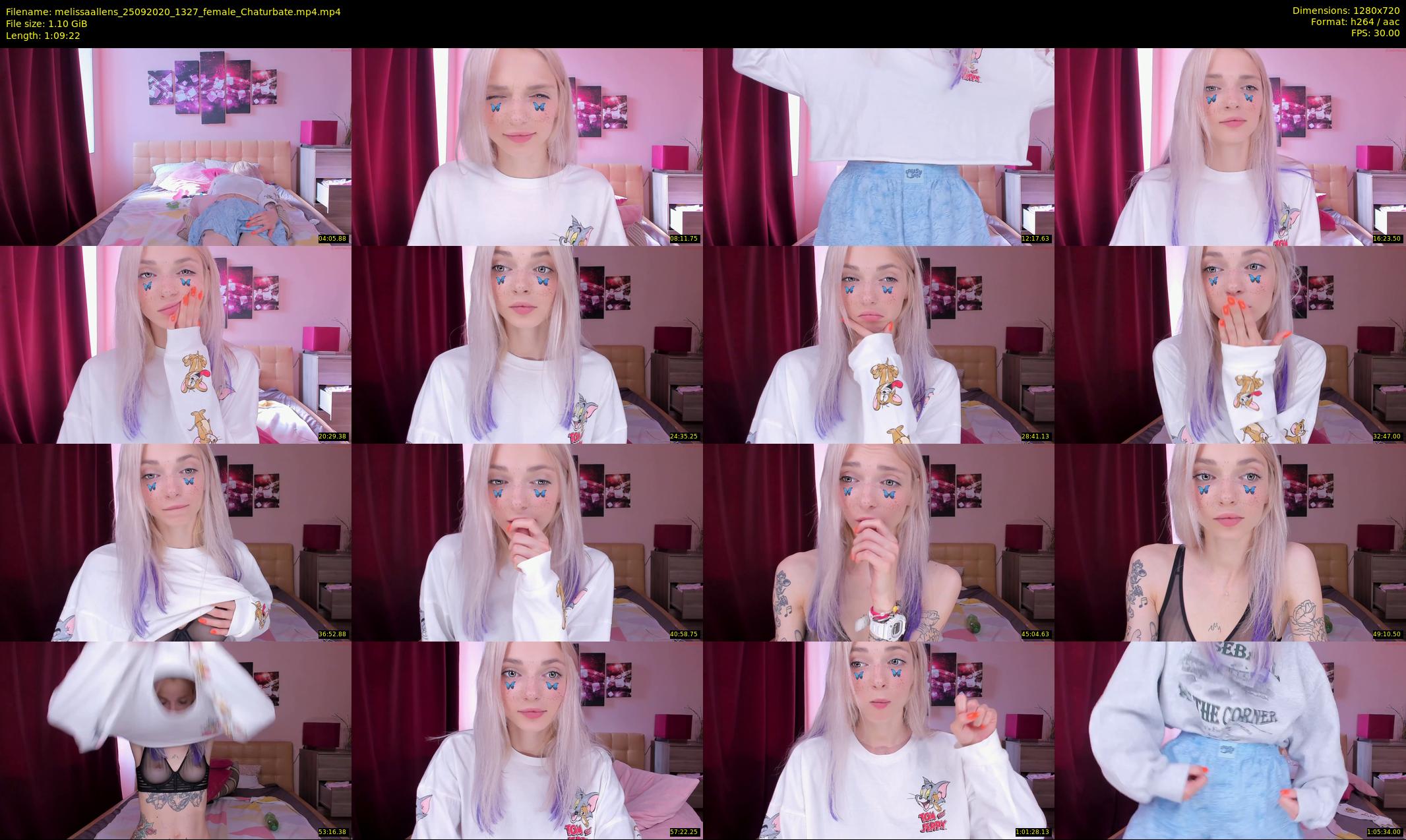 melissaallens — 70 minute Chaturbate female cam show recording, 720p, Sep 25, 2020