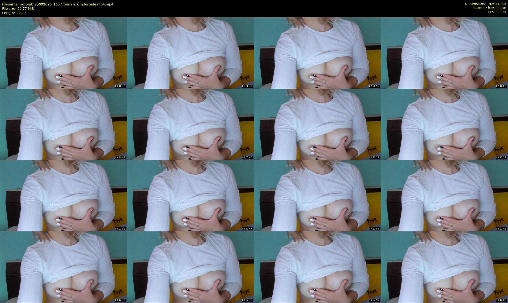 nyconik — 12 minute Chaturbate female cam show recording, 1080p, Sep 25, 2020