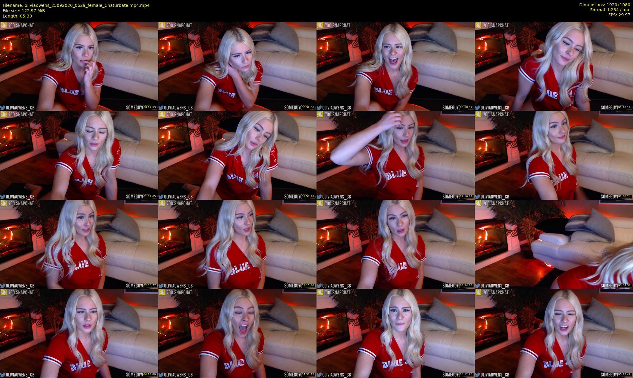 oliviaowens — 6 minute Chaturbate female cam show recording, 1080p, Sep 25, 2020
