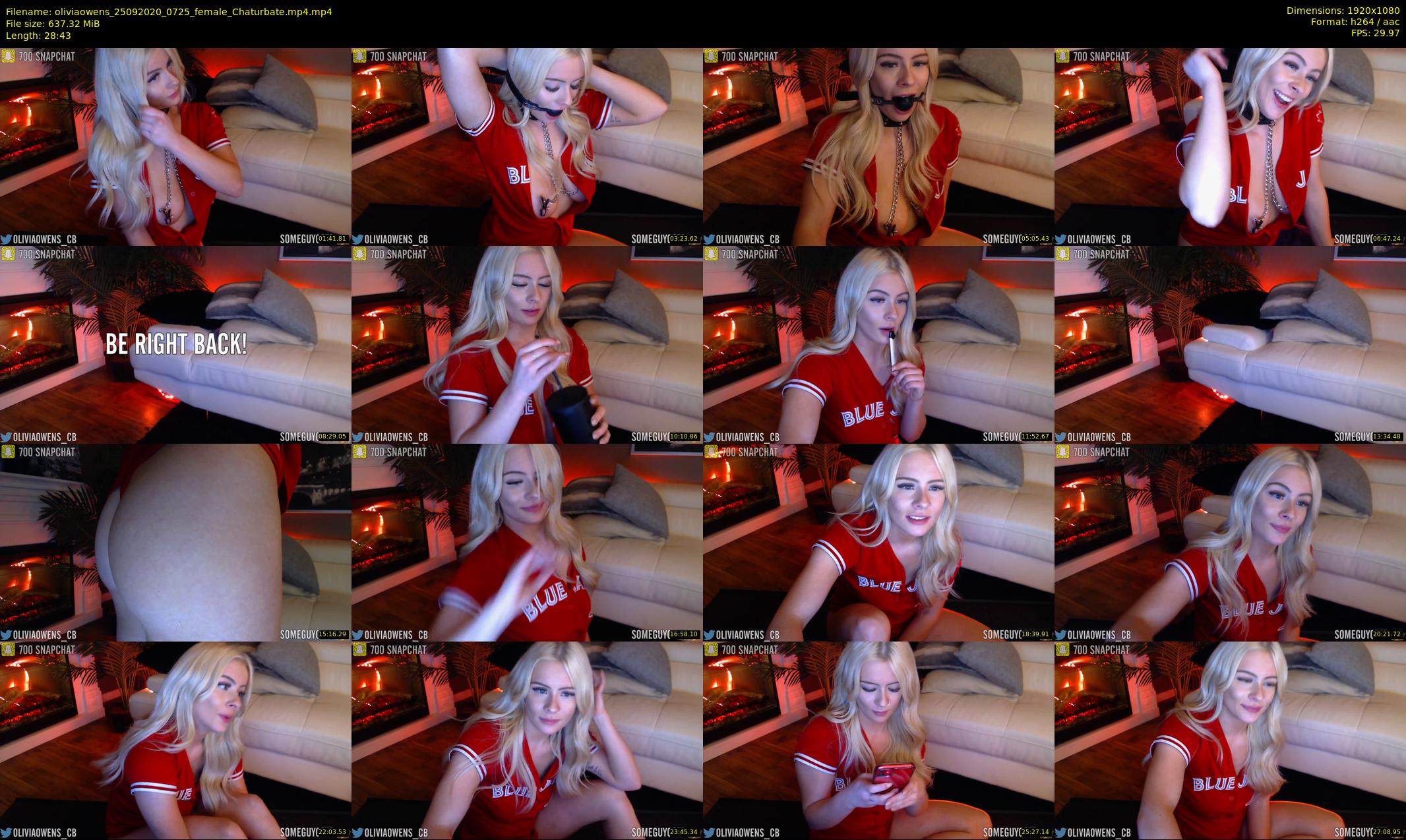 oliviaowens — 29 minute Chaturbate female cam show recording, 1080p, Sep 25, 2020