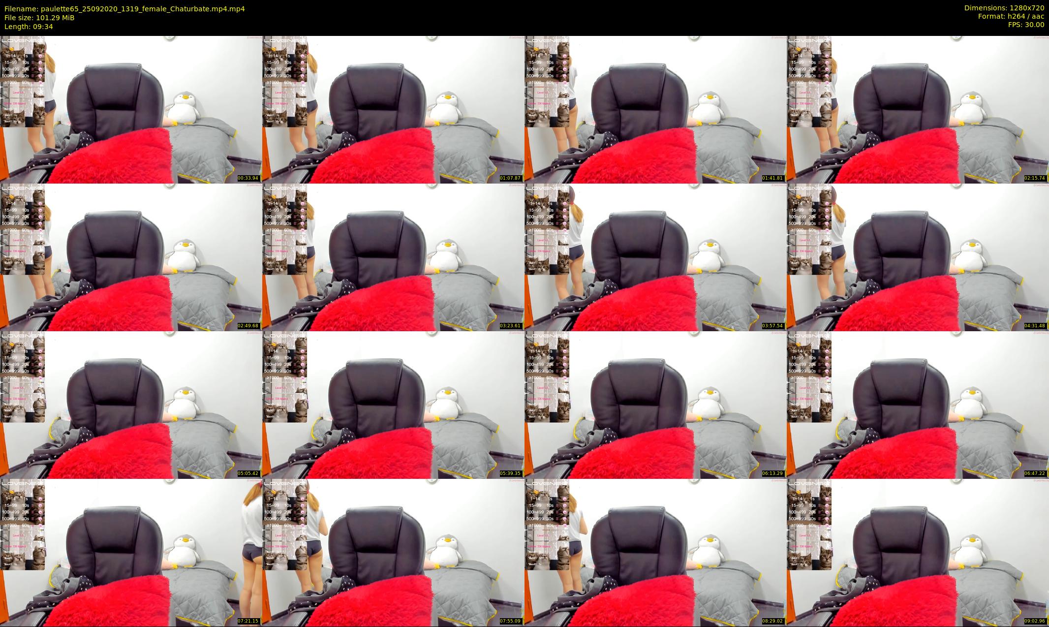 paulette65 — 10 minute Chaturbate female cam show recording, 720p, Sep 25, 2020