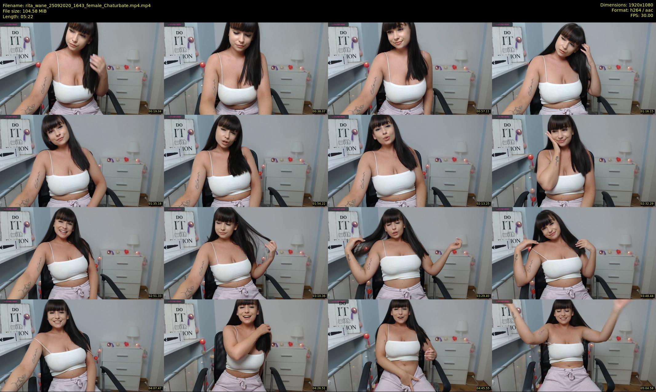 rita_wane — 6 minute Chaturbate female cam show recording, 1080p, Sep 25, 2020
