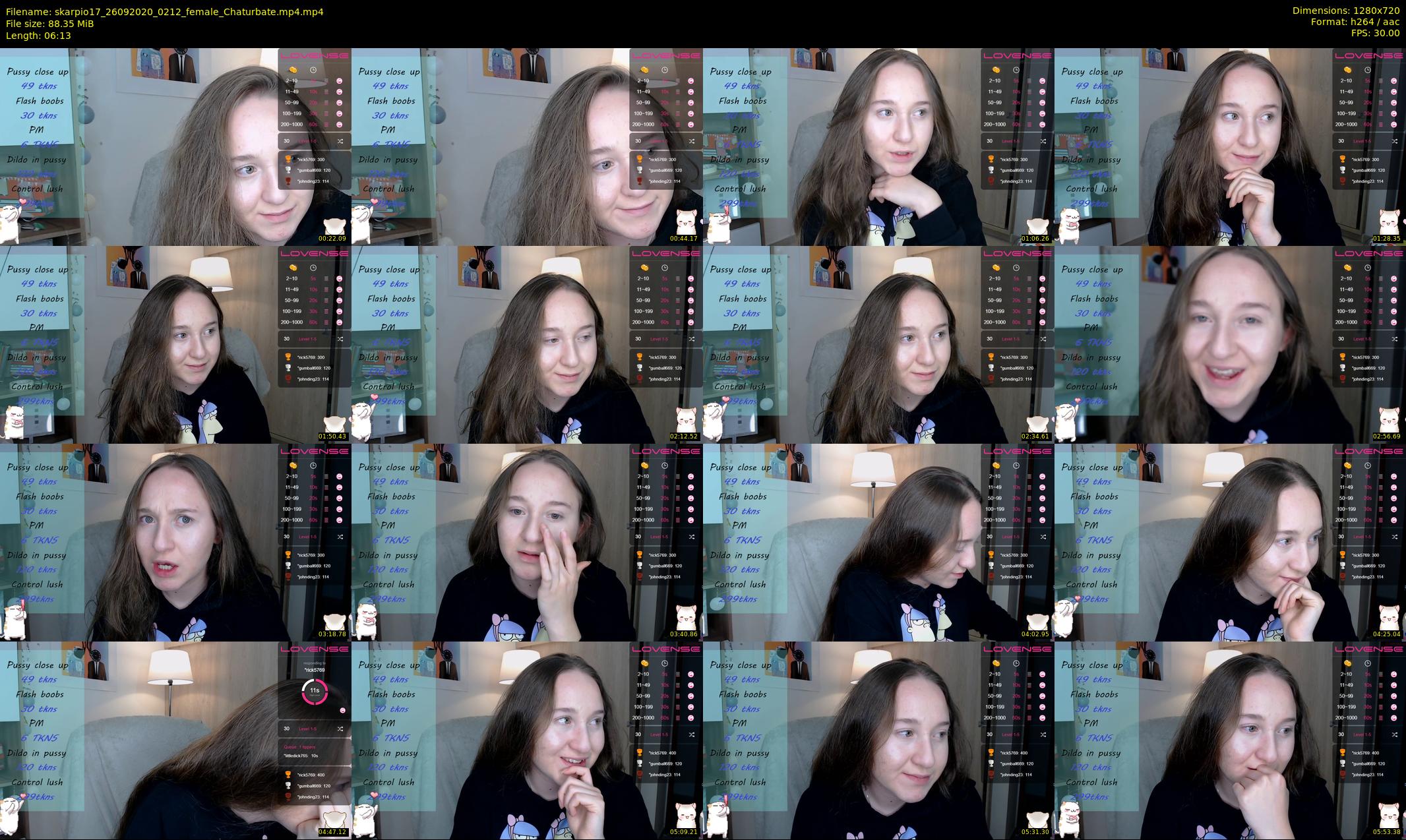 skarpio17 — 7 minute Chaturbate female cam show recording, 720p, Sep 26, 2020