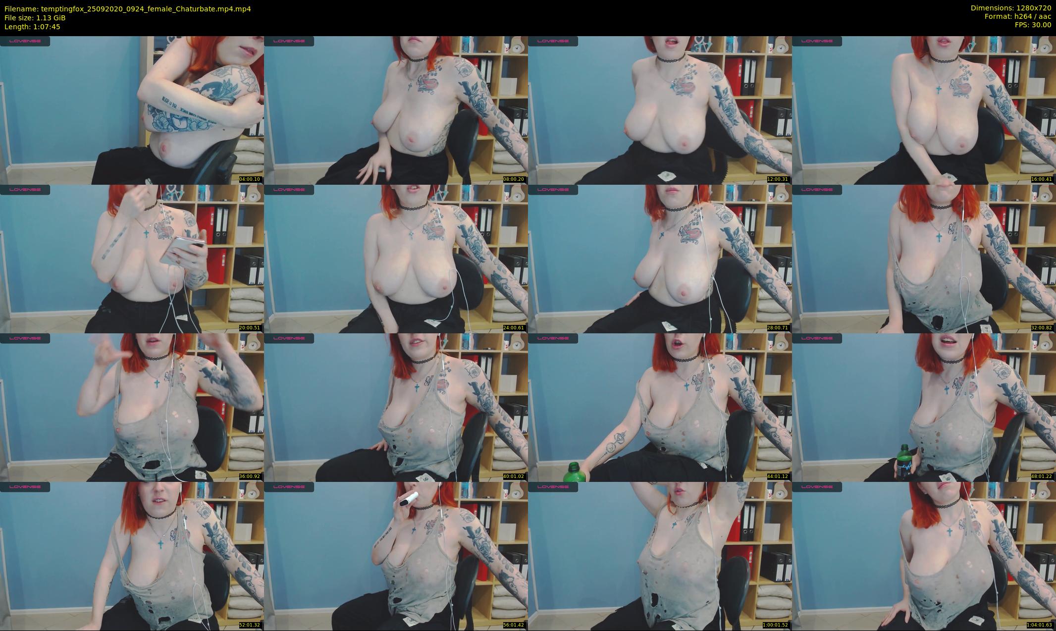 temptingfox — 68 minute Chaturbate female cam show recording, 720p, Sep 25, 2020