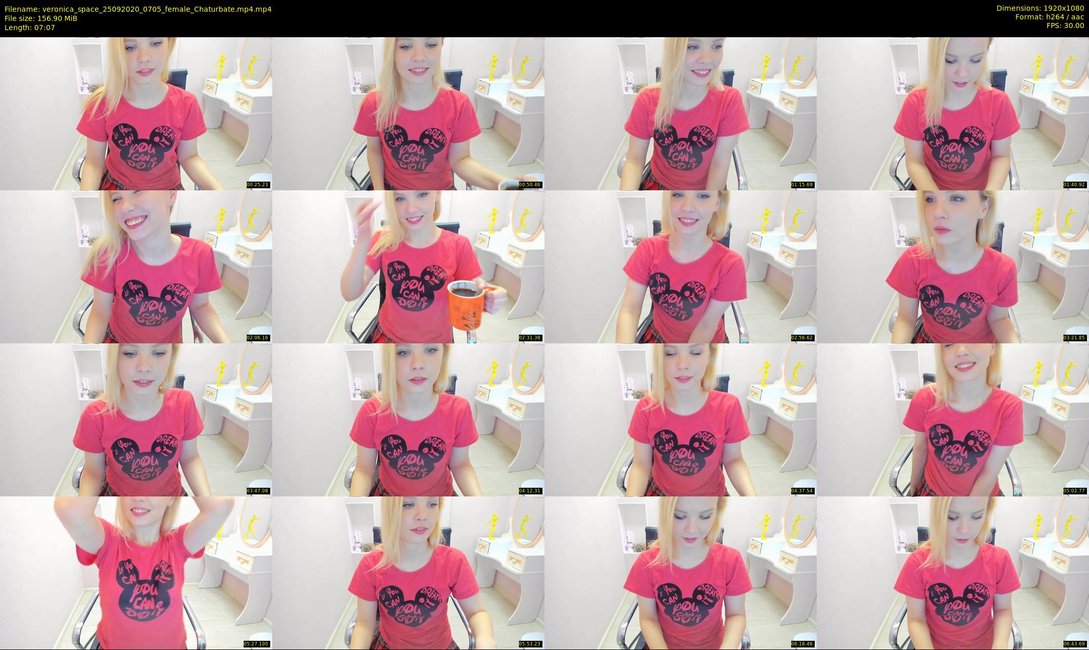 veronica_space — 8 minute Chaturbate female cam show recording, 1080p, Sep 25, 2020