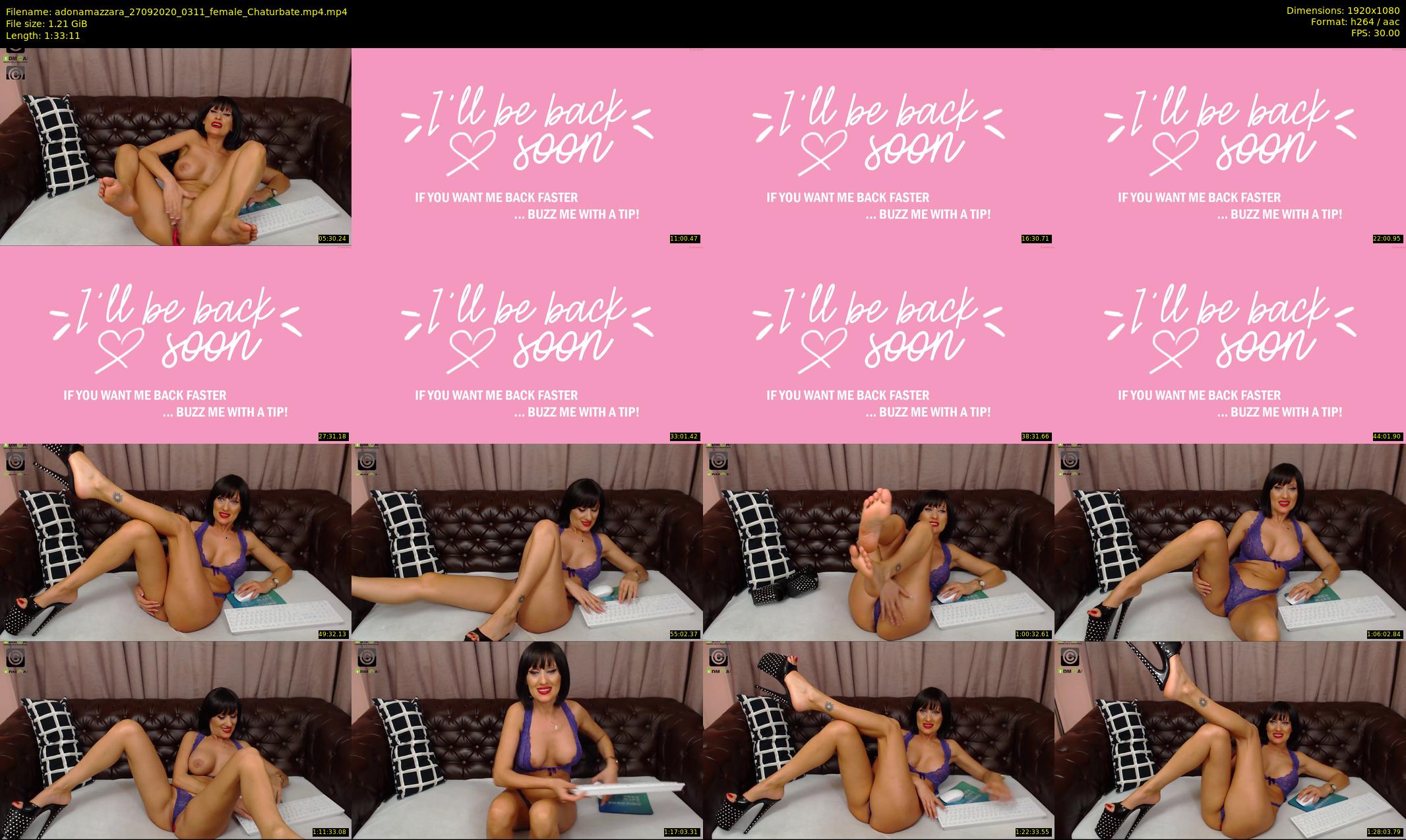 adonamazzara — 94 minute Chaturbate female cam show recording, 1080p, Sep 27, 2020