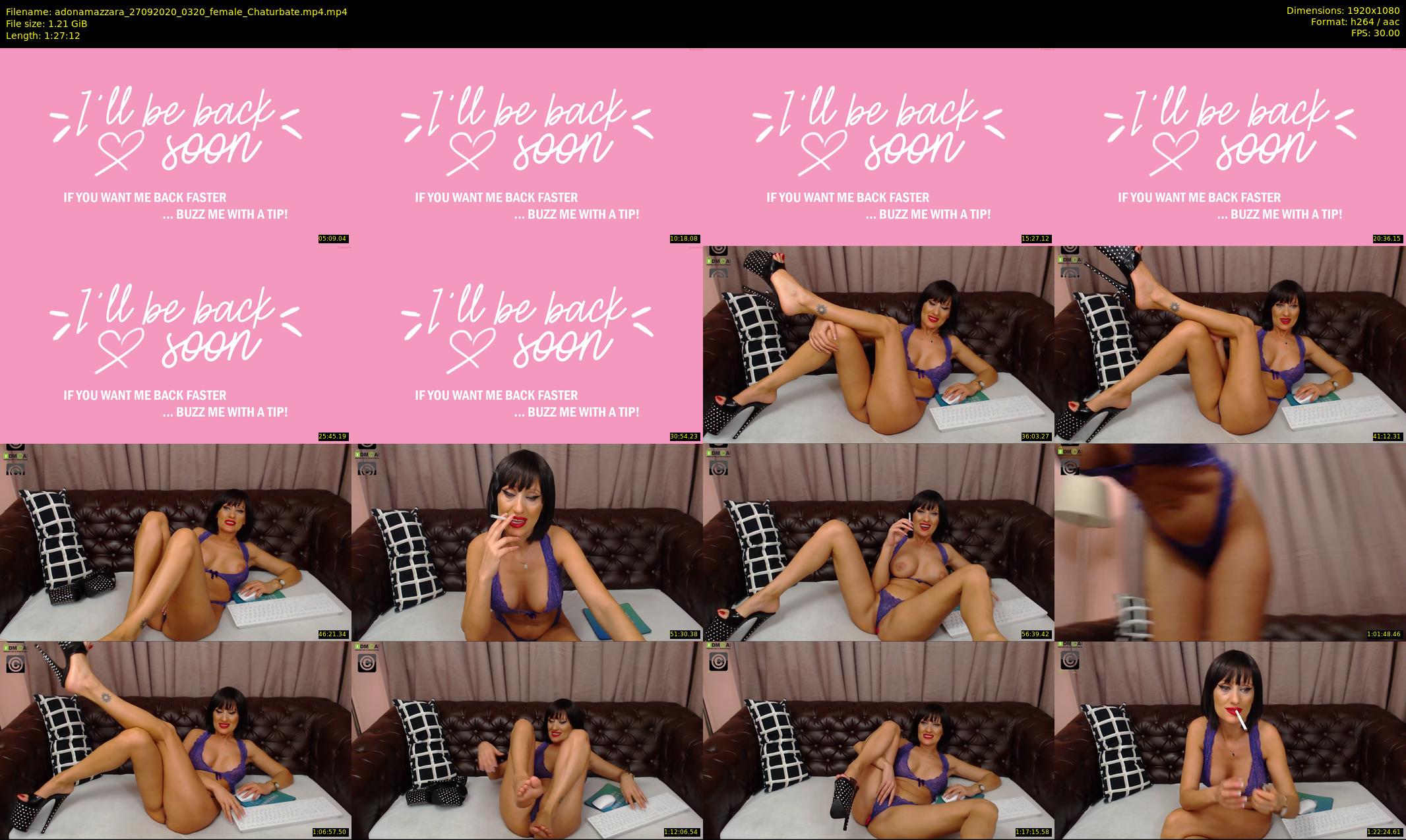 adonamazzara — 88 minute Chaturbate female cam show recording, 1080p, Sep 27, 2020