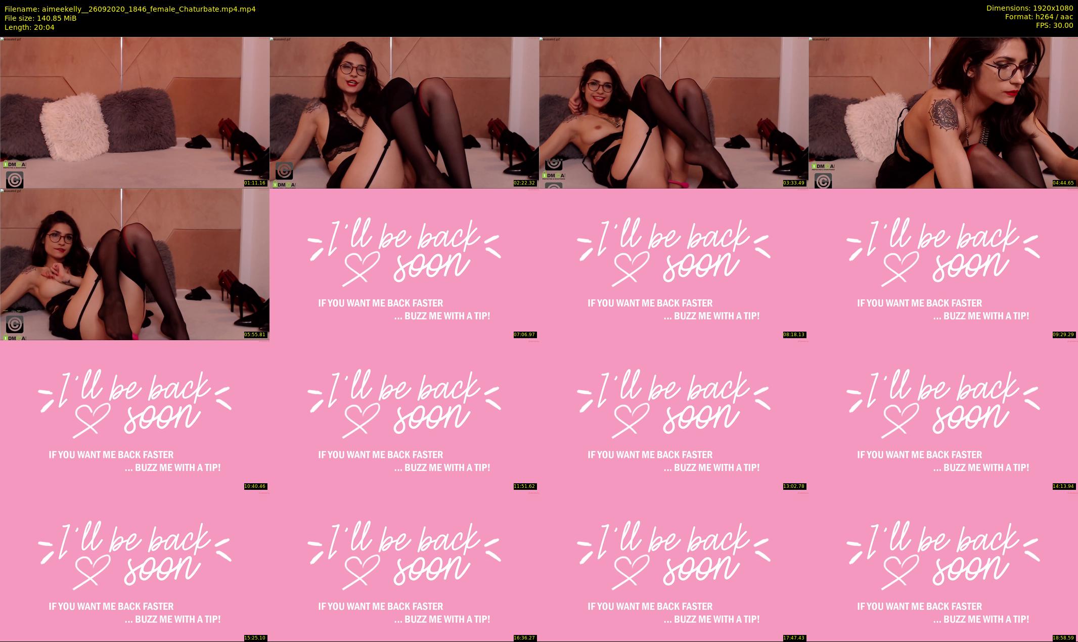 aimeekelly_ — 21 minute Chaturbate female cam show recording, 1080p, Sep 26, 2020