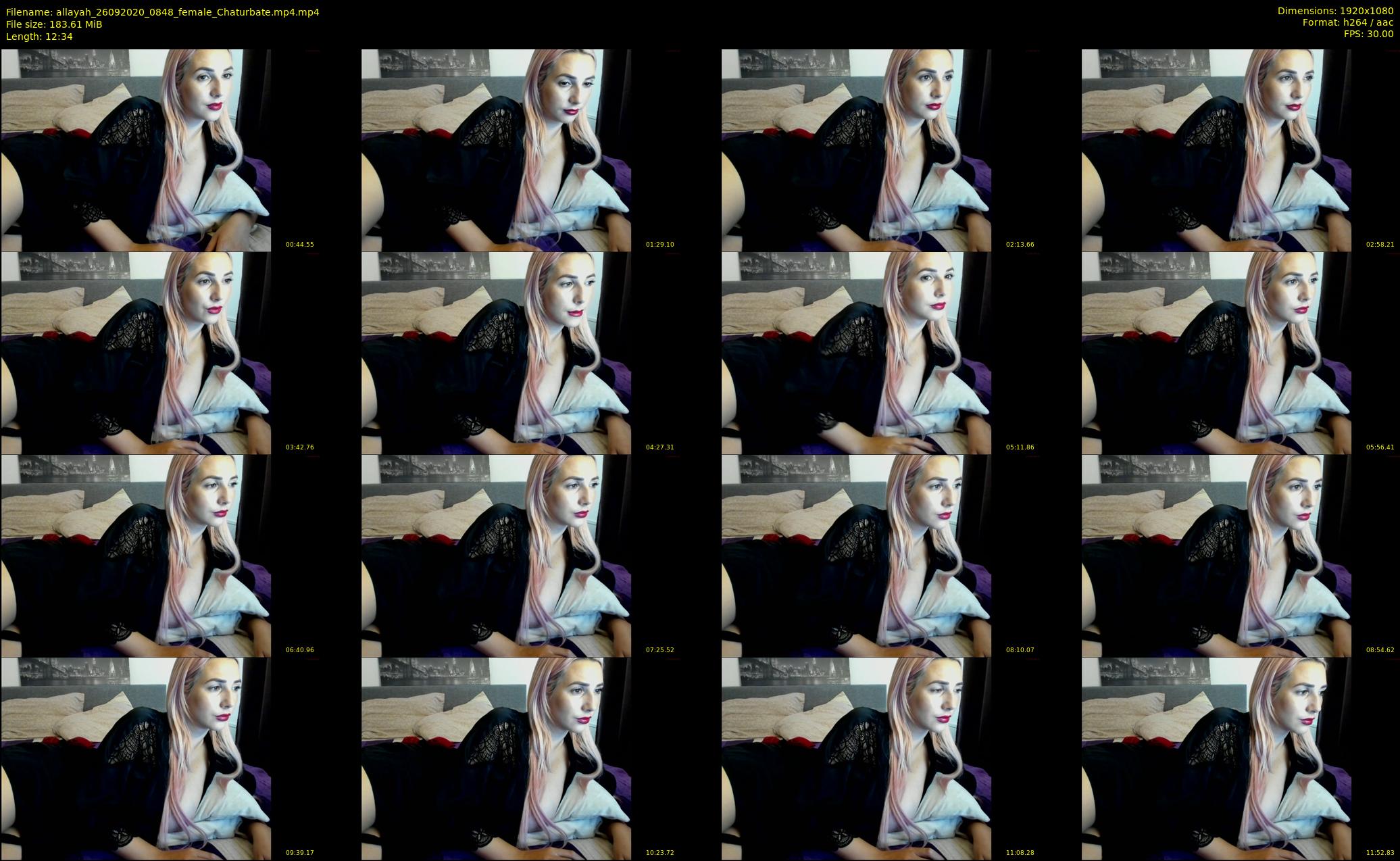 allayah — 13 minute Chaturbate female cam show recording, 1080p, Sep 26, 2020