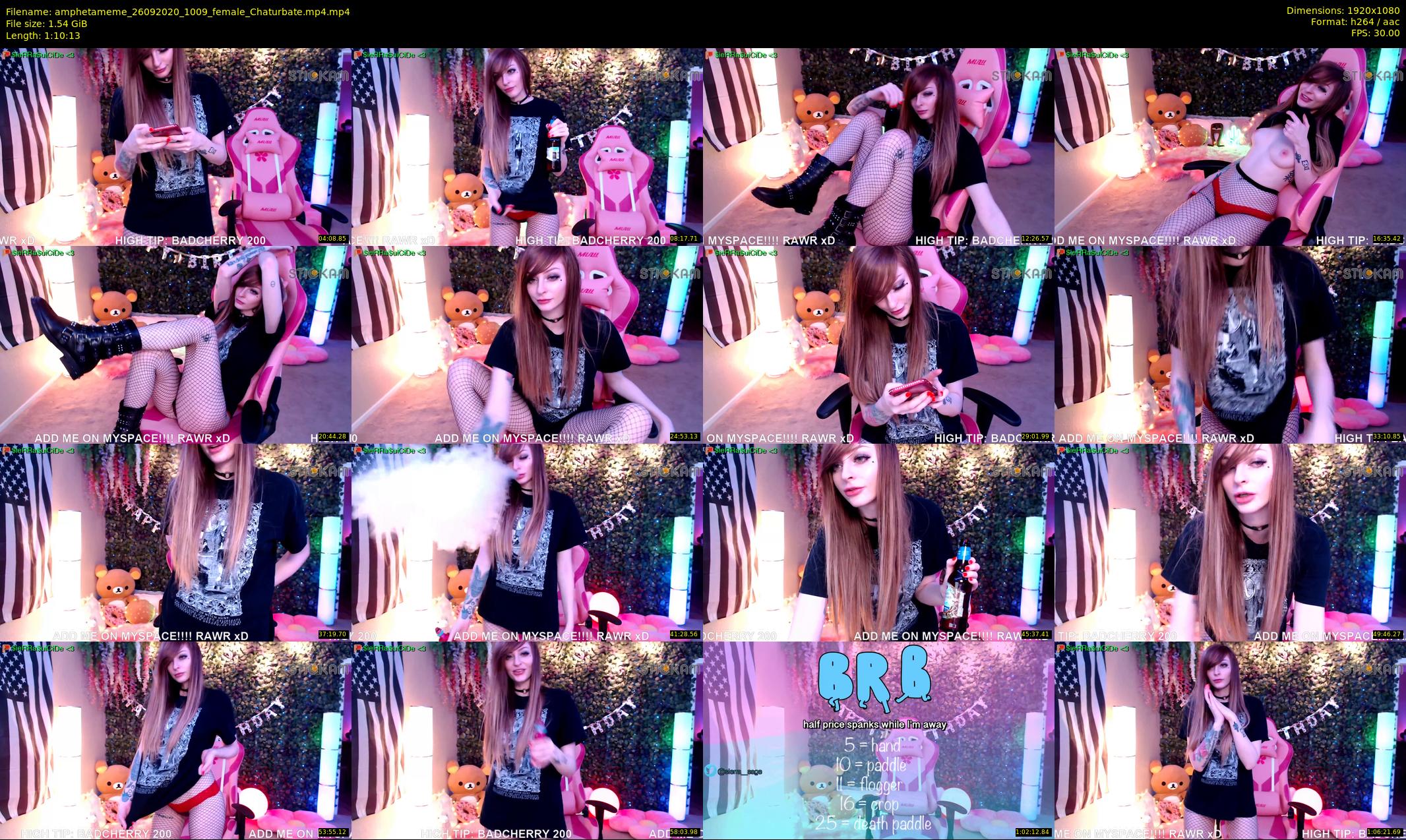 amphetameme — 71 minute Chaturbate female cam show recording, 1080p, Sep 26, 2020