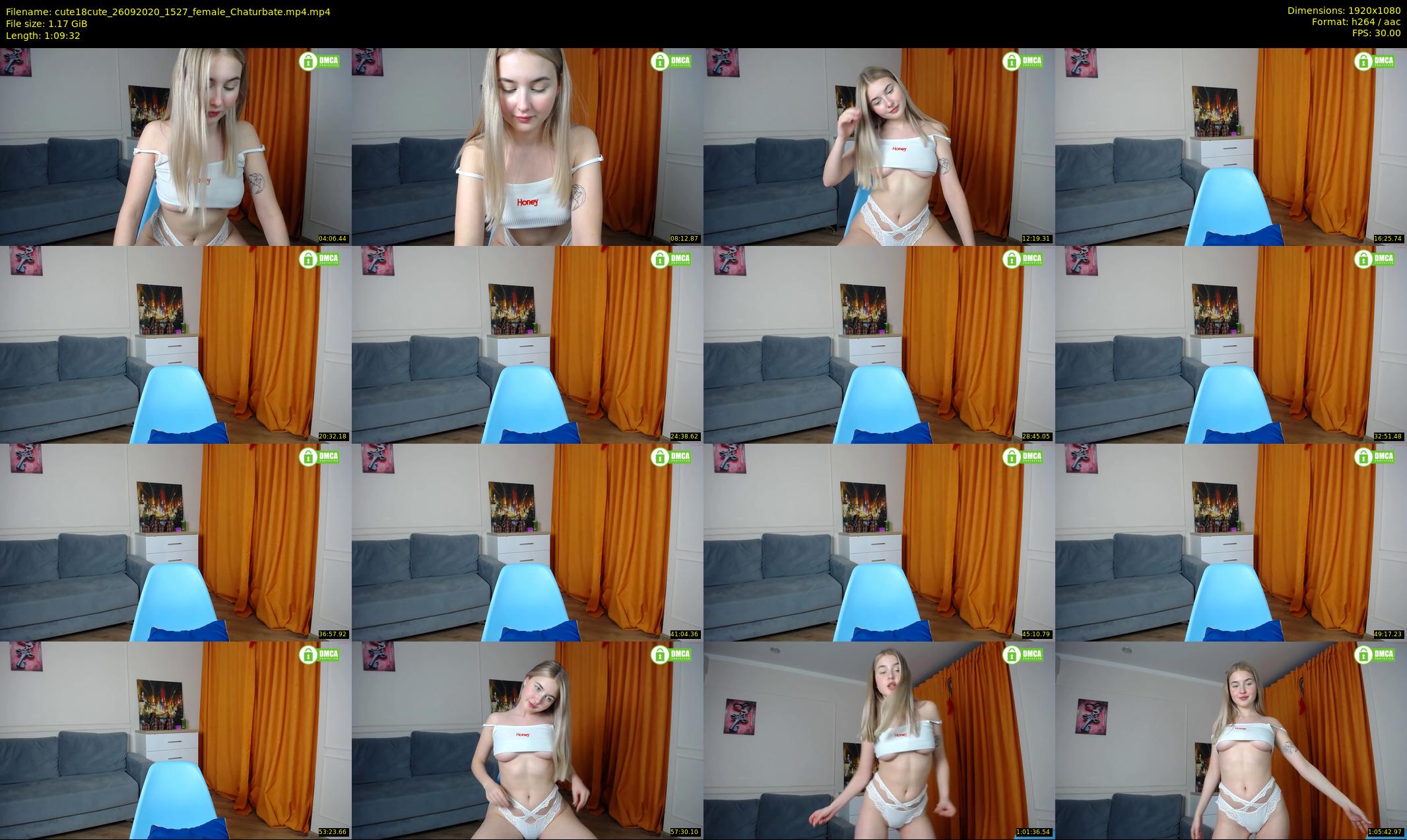 cute18cute — 70 minute Chaturbate female cam show recording, 1080p, Sep 26, 2020
