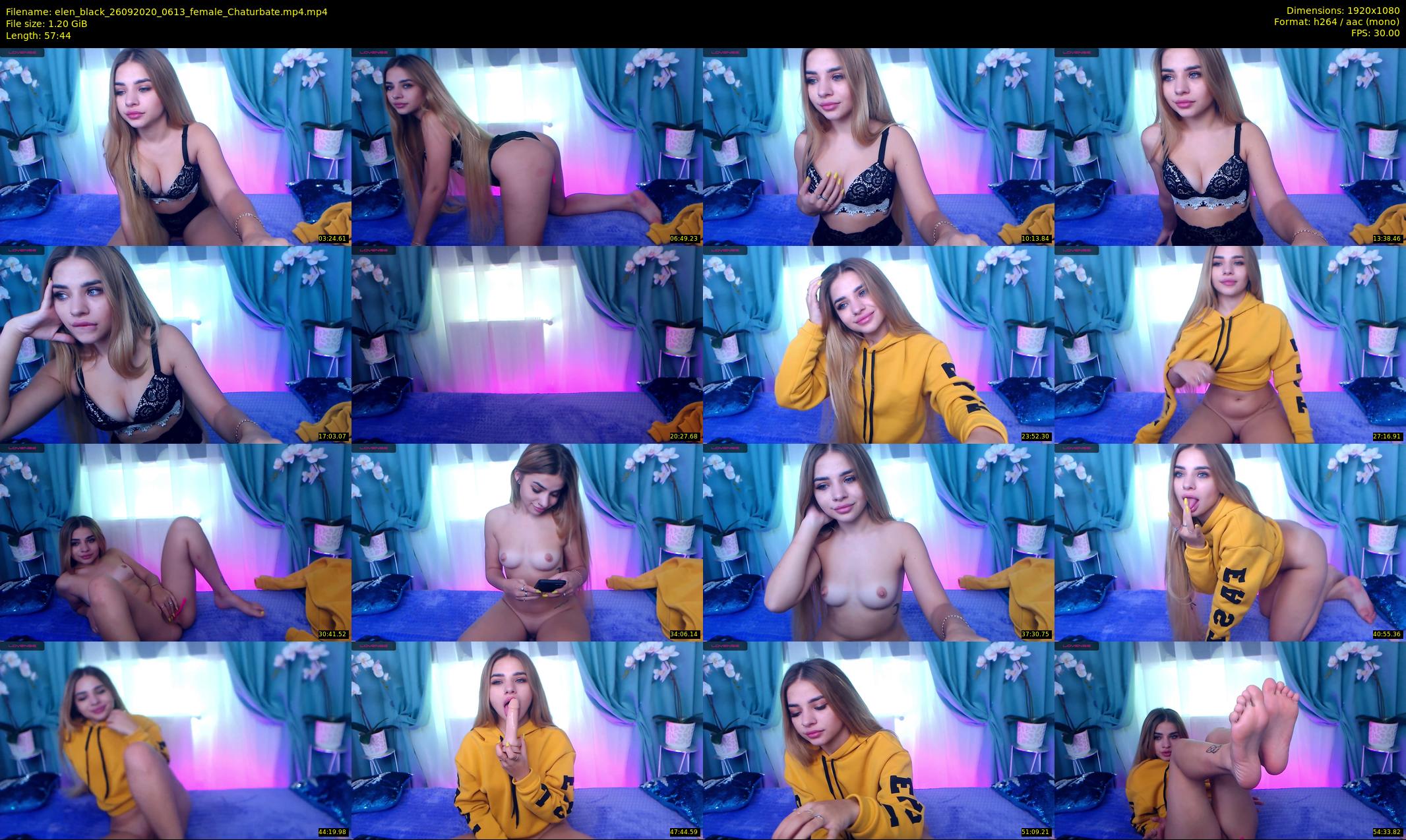 elen_black — 58 minute Chaturbate female cam show recording, 1080p, Sep 26, 2020