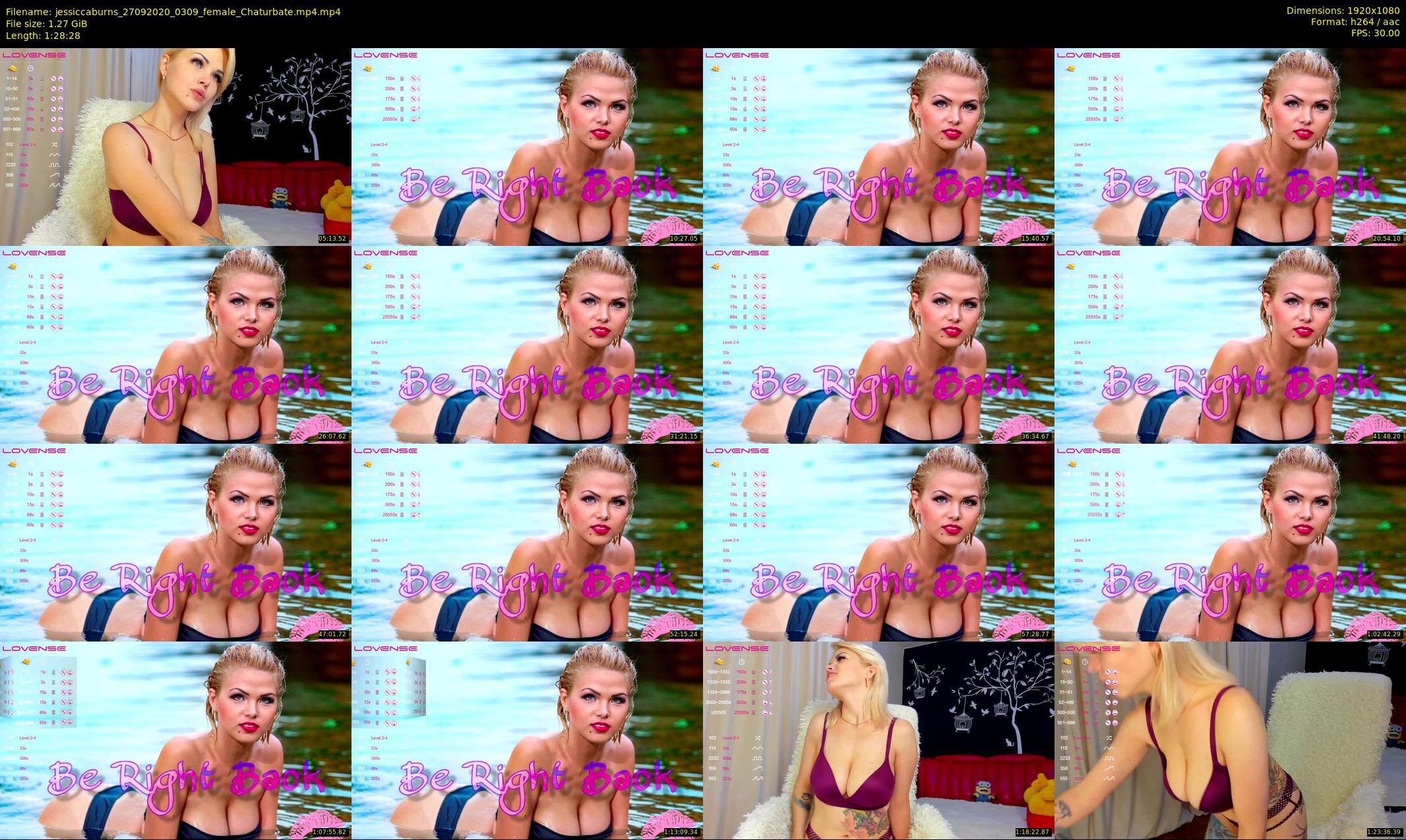 jessiccaburns — 89 minute Chaturbate female cam show recording, 1080p, Sep 27, 2020