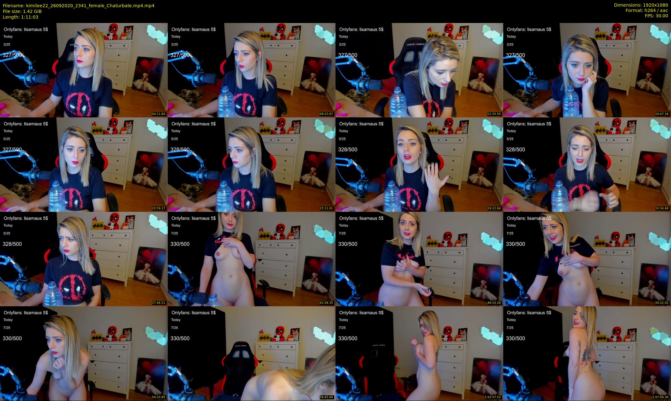 kimilee22 — 72 minute Chaturbate female cam show recording, 1080p, Sep 26, 2020