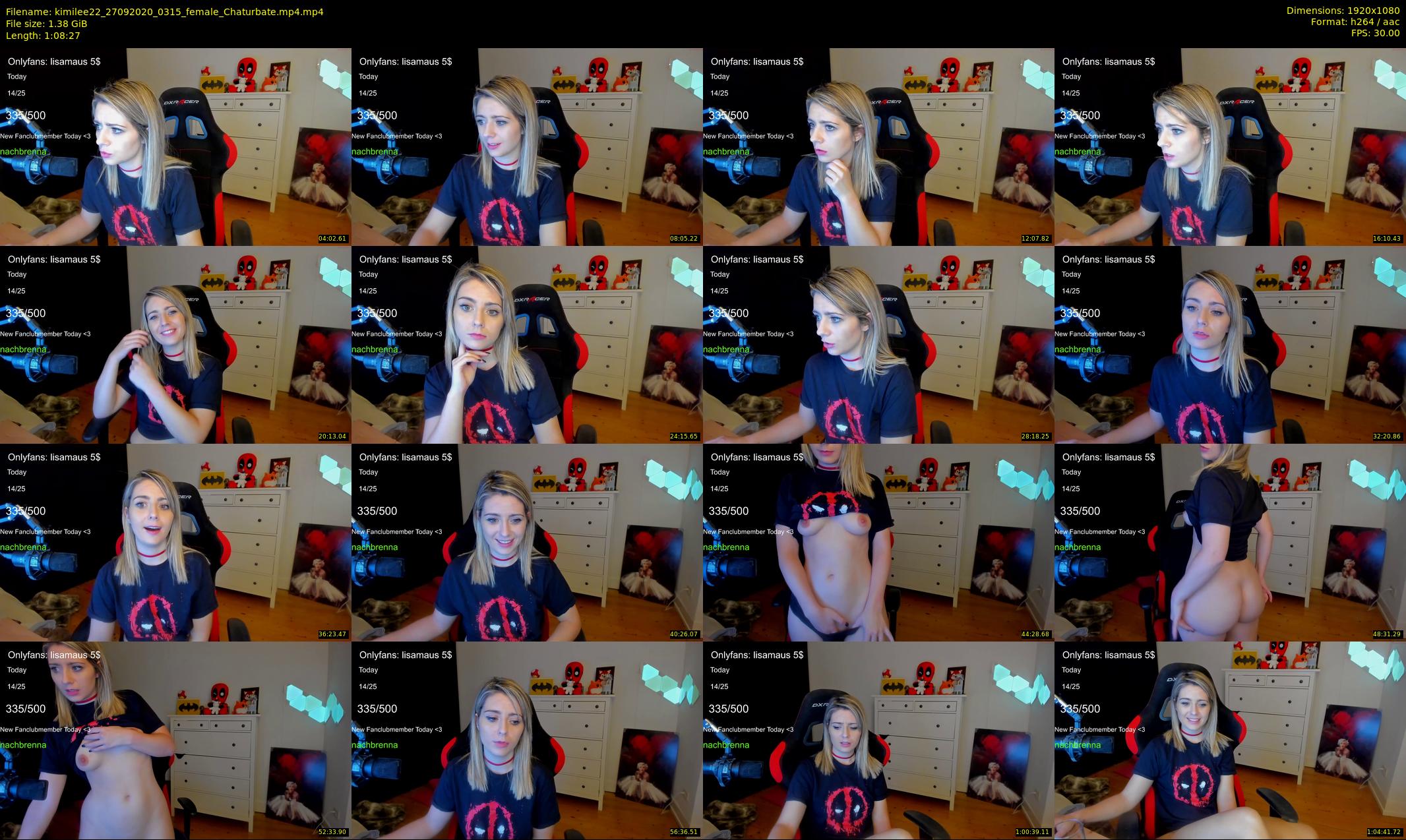 kimilee22 — 69 minute Chaturbate female cam show recording, 1080p, Sep 27, 2020