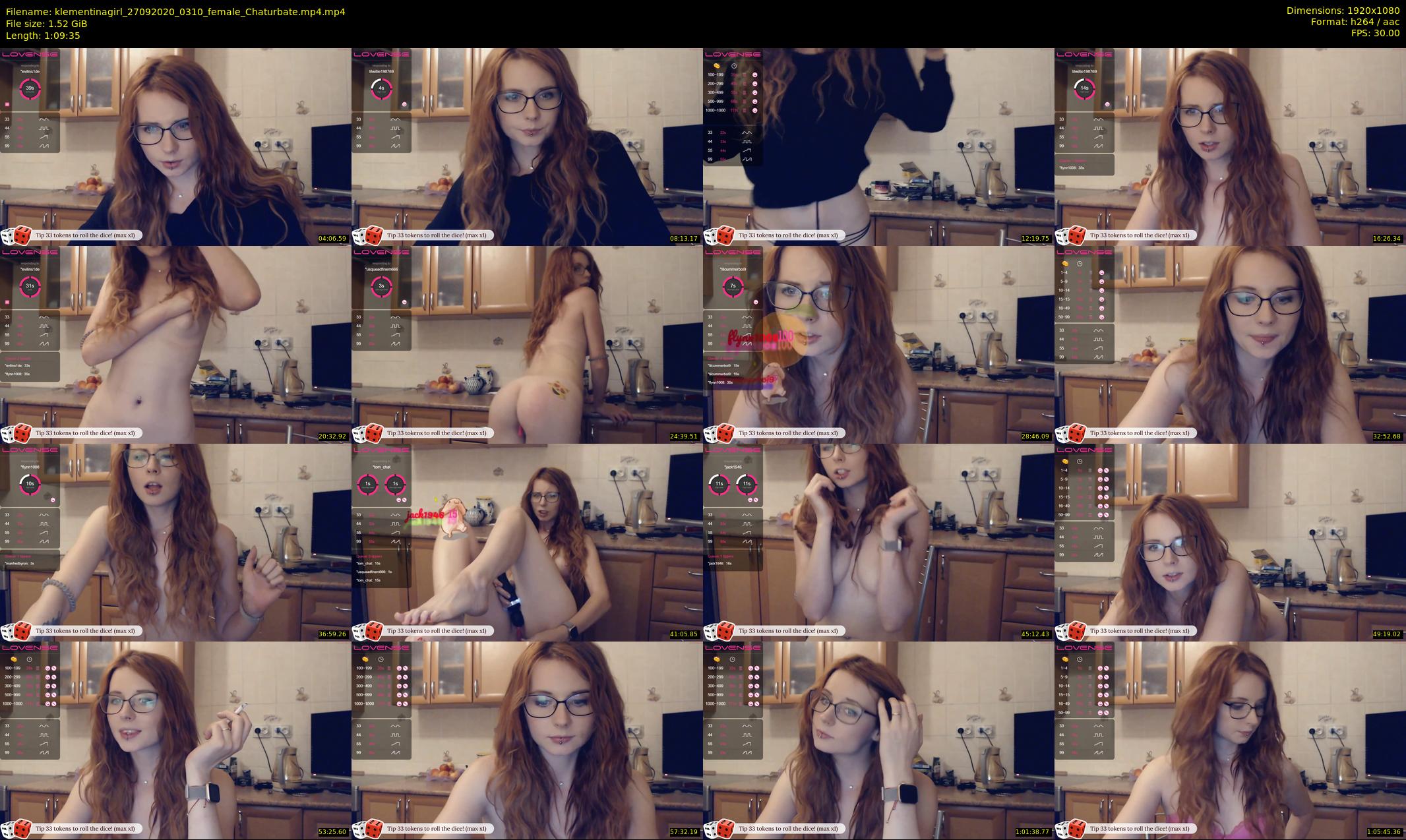 klementinagirl — 70 minute Chaturbate female cam show recording, 1080p, Sep 27, 2020