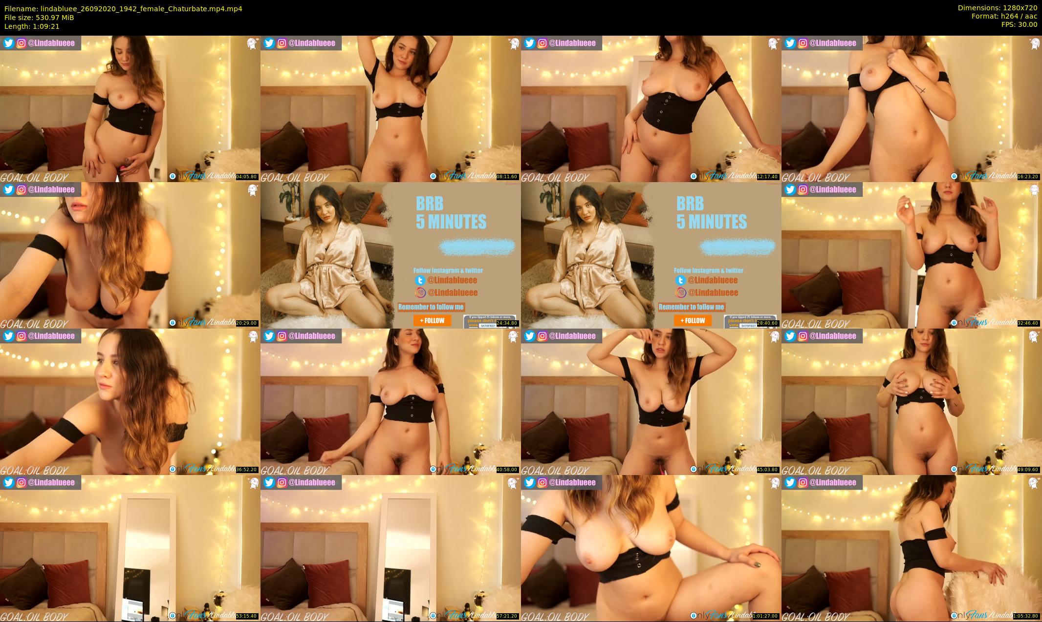 lindabluee — 70 minute Chaturbate female cam show recording, 720p, Sep 26, 2020