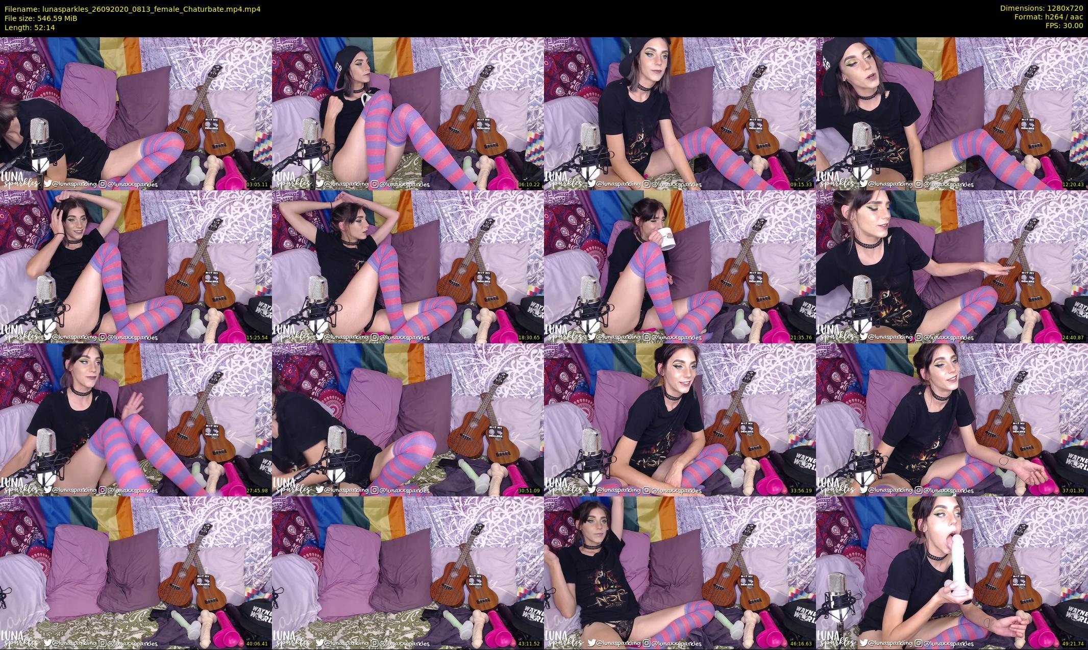 lunasparkles — 53 minute Chaturbate female cam show recording, 720p, Sep 26, 2020