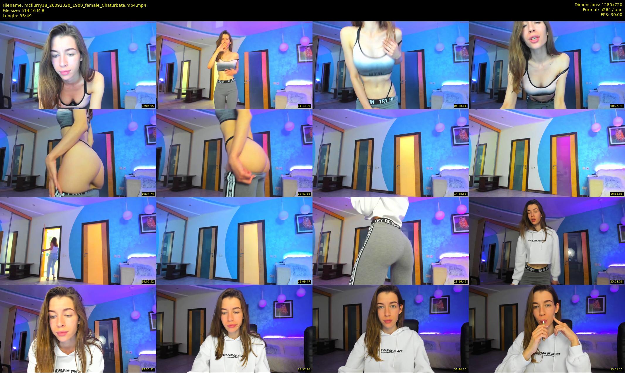 mcflurry18 — 36 minute Chaturbate female cam show recording, 720p, Sep 26, 2020