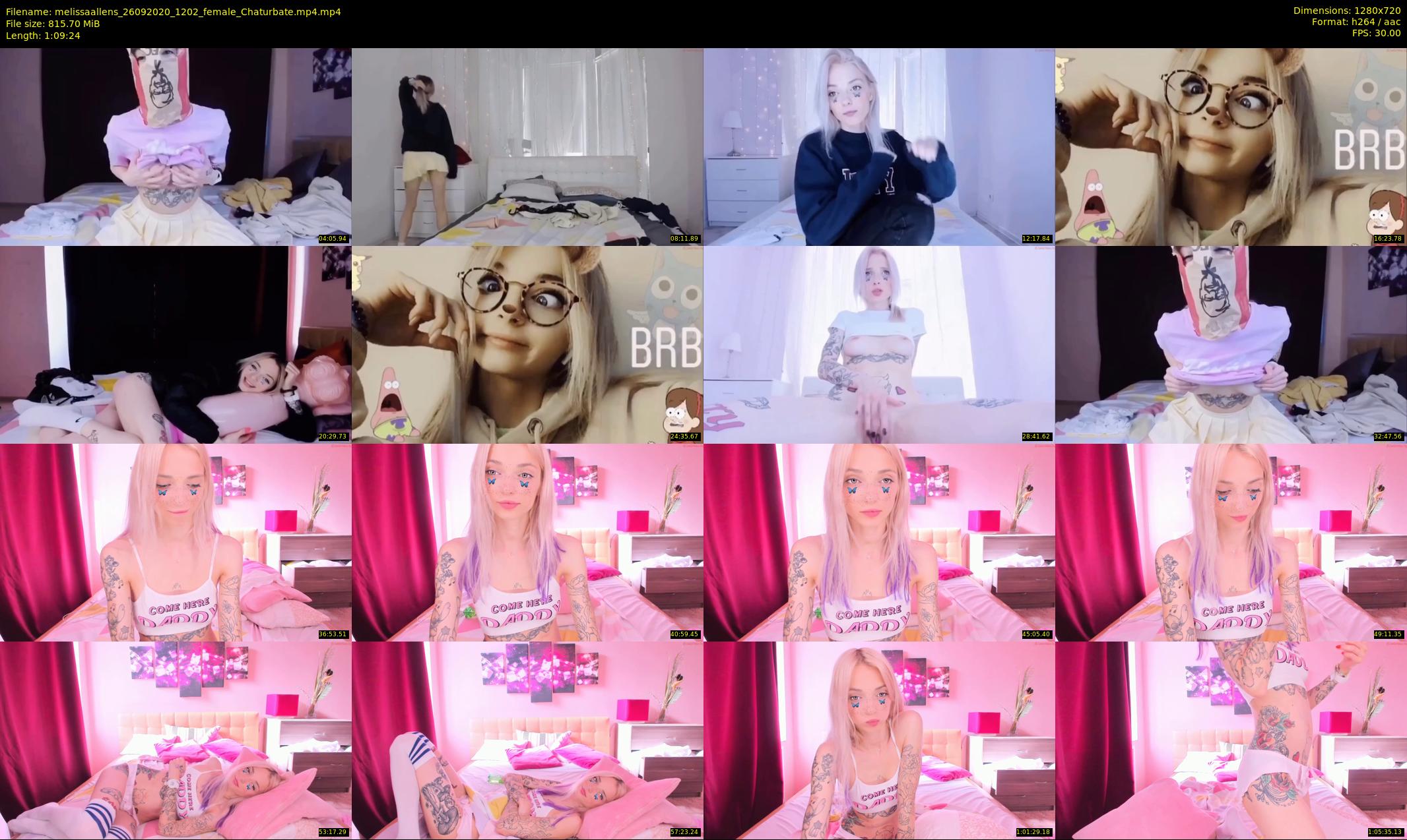 melissaallens — 70 minute Chaturbate female cam show recording, 720p, Sep 26, 2020