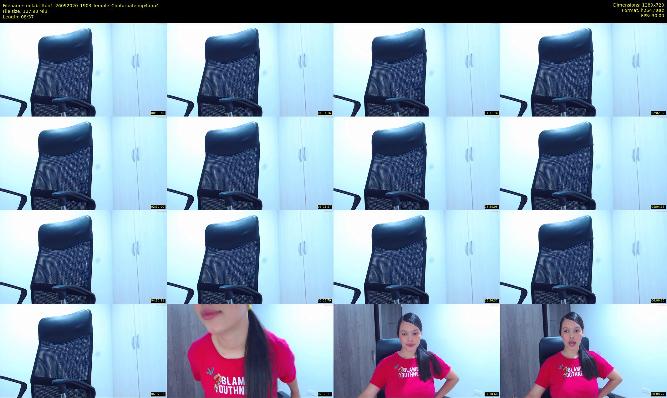 milabritton1 — 9 minute Chaturbate female cam show recording, 720p, Sep 26, 2020