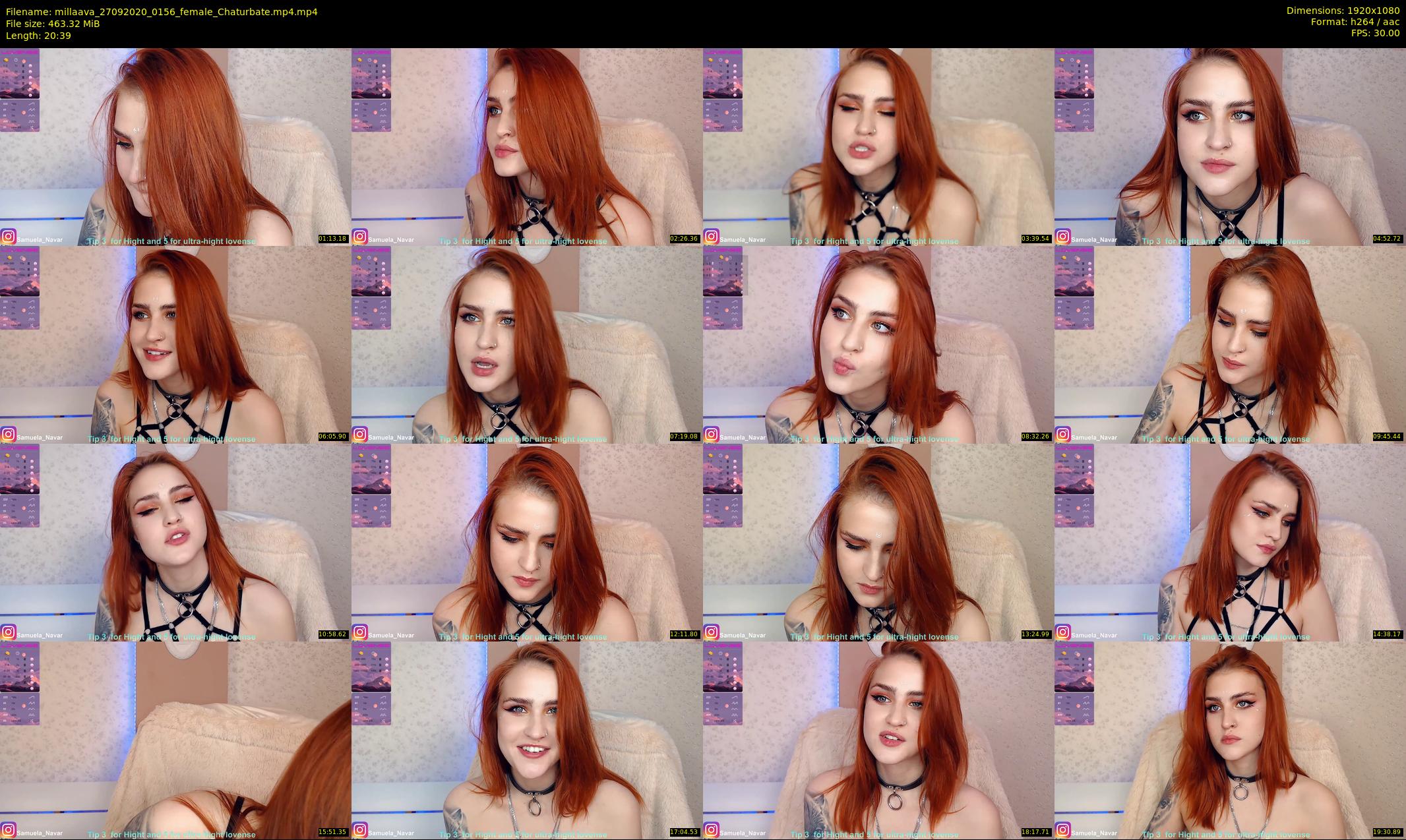 millaava — 21 minute Chaturbate female cam show recording, 1080p, Sep 27, 2020