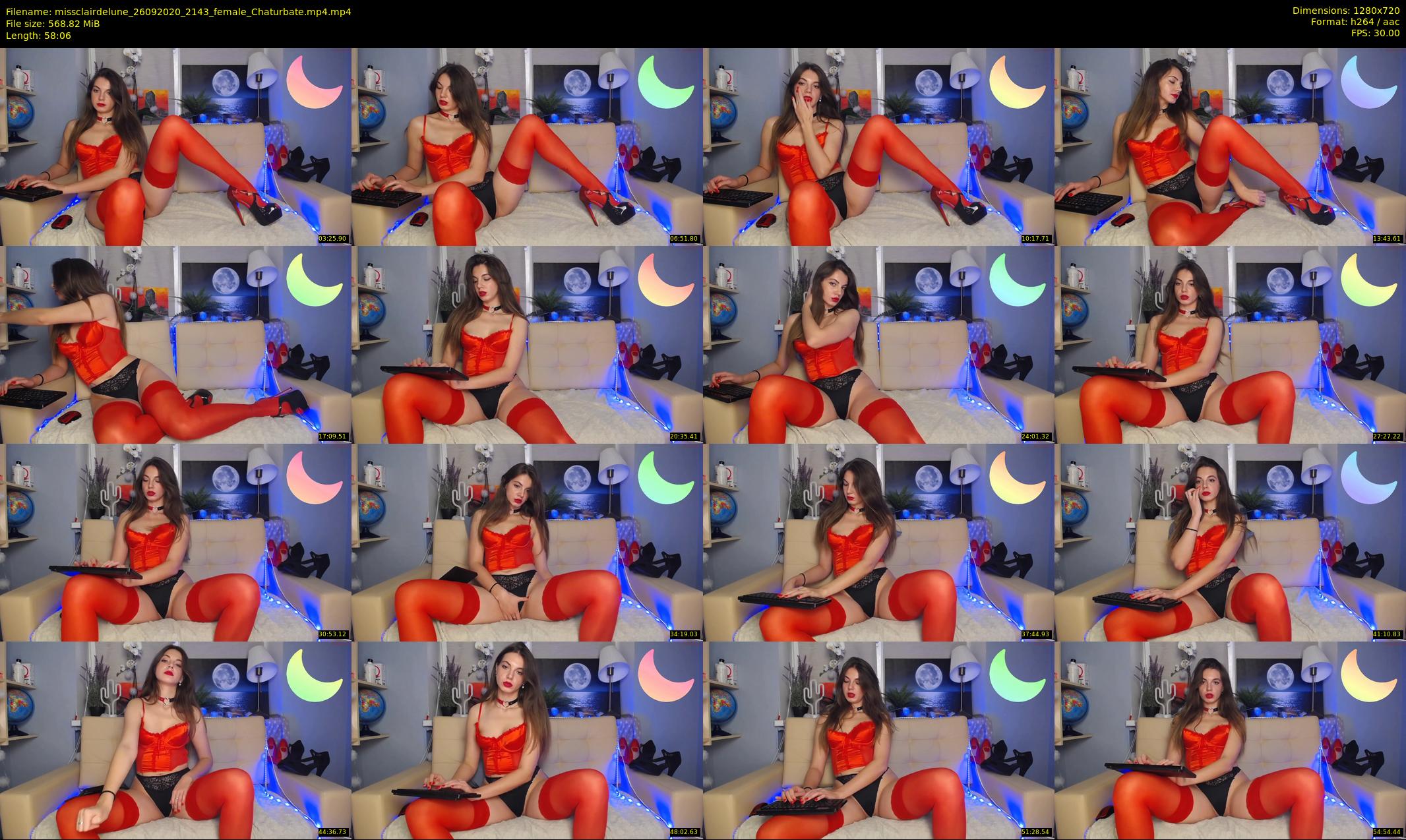 missclairdelune — 59 minute Chaturbate female cam show recording, 720p, Sep 26, 2020