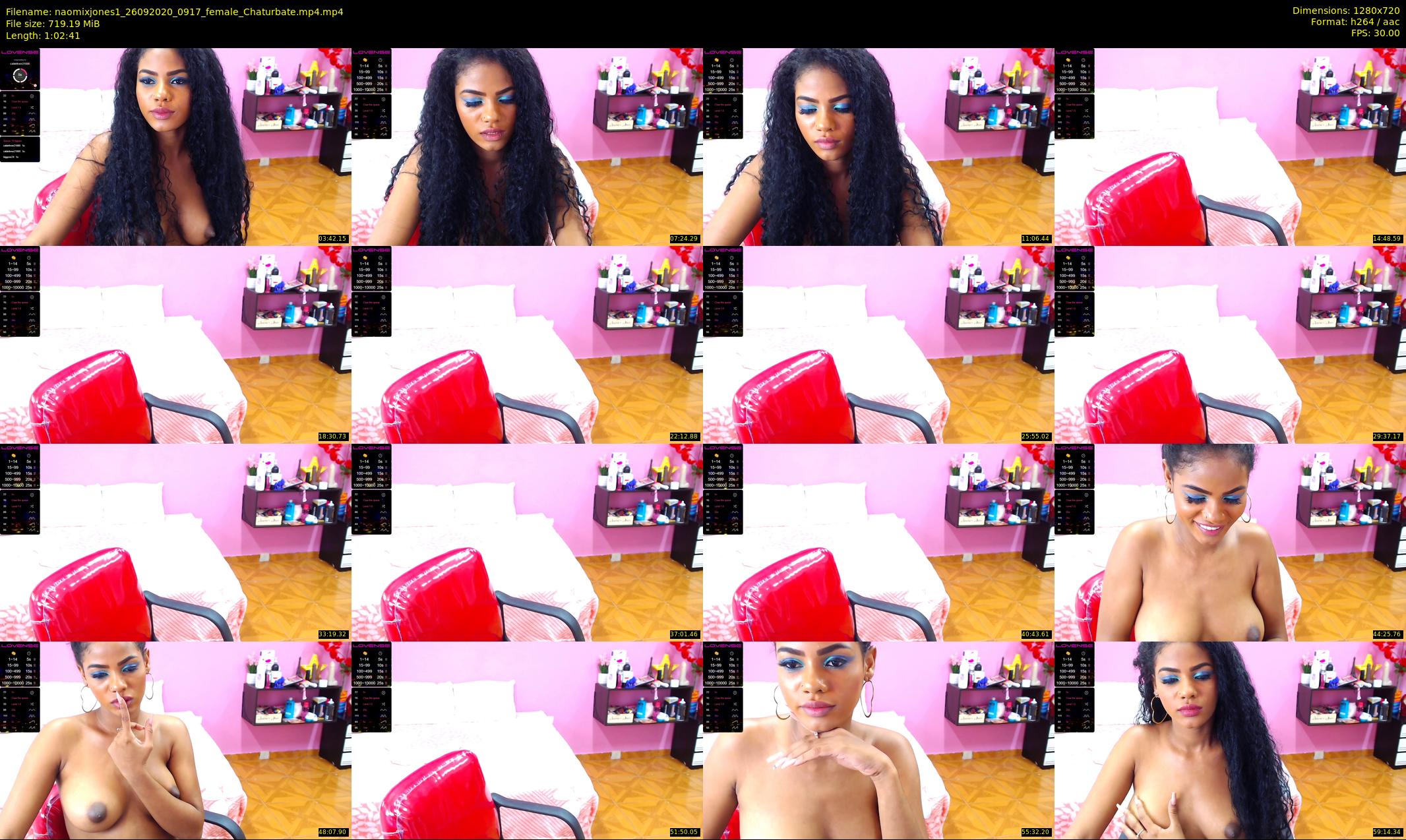 naomixjones1 — 63 minute Chaturbate female cam show recording, 720p, Sep 26, 2020