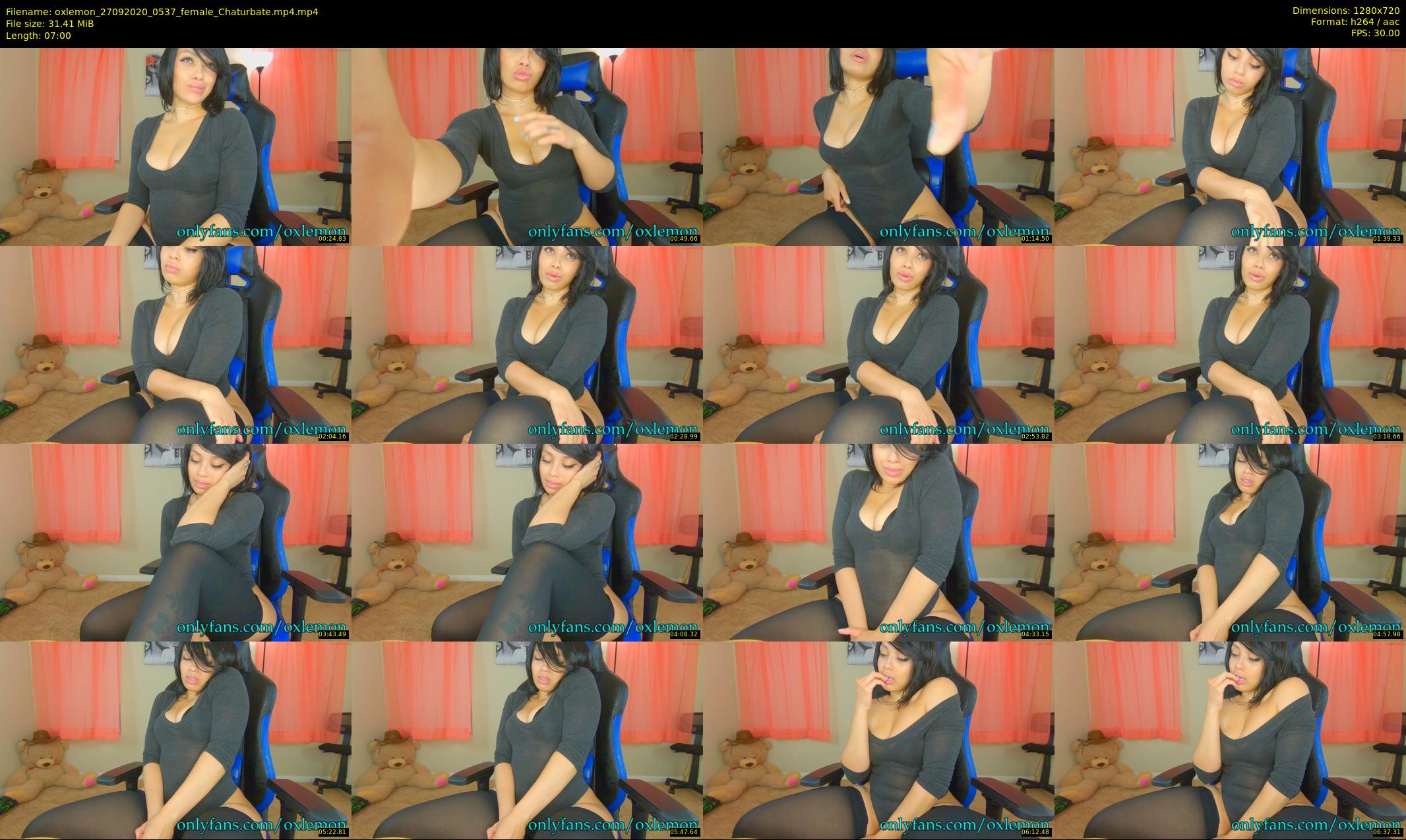 oxlemon — 7 minute Chaturbate female cam show recording, 720p, Sep 27, 2020