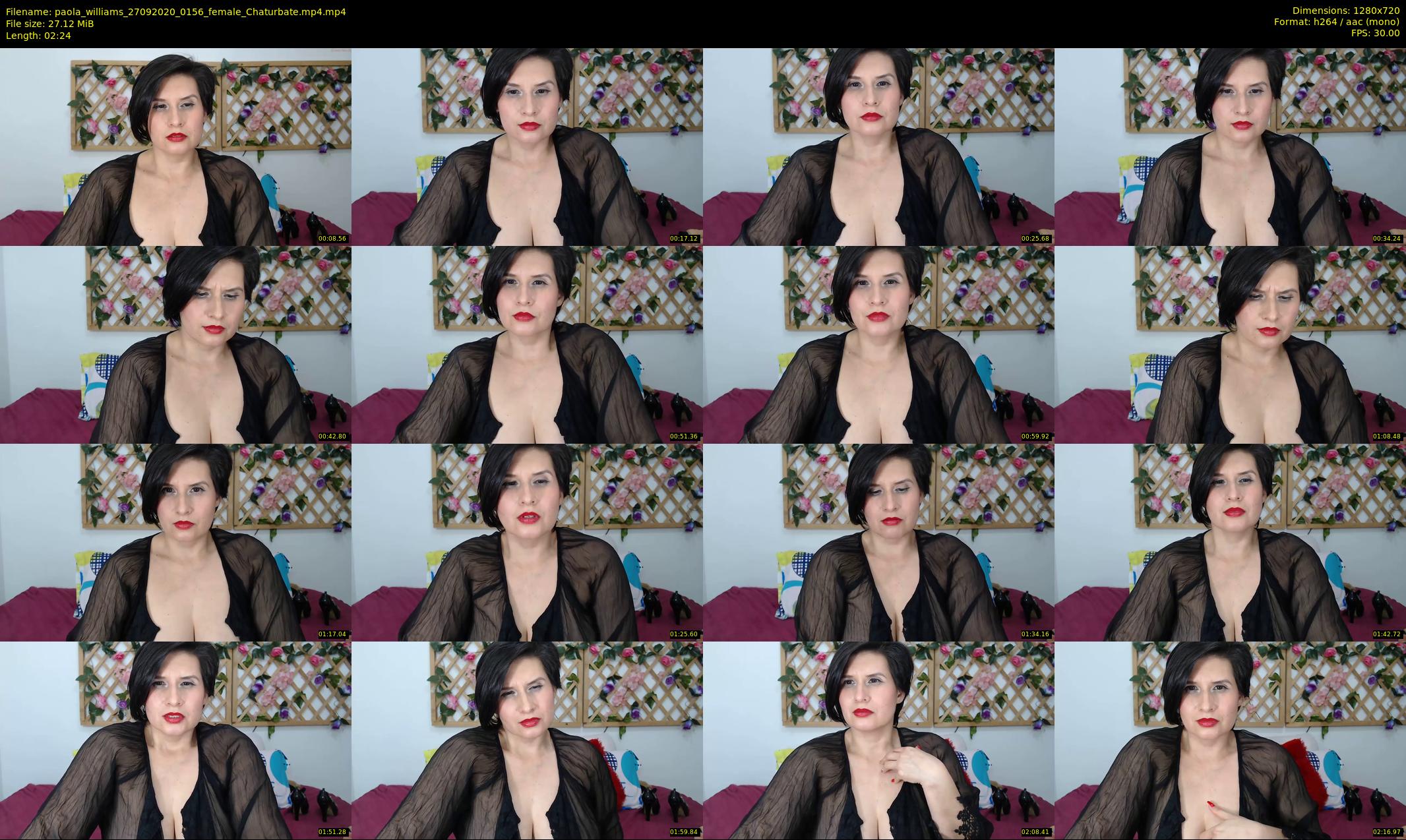 paola_williams — 3 minute Chaturbate female cam show recording, 720p, Sep 27, 2020