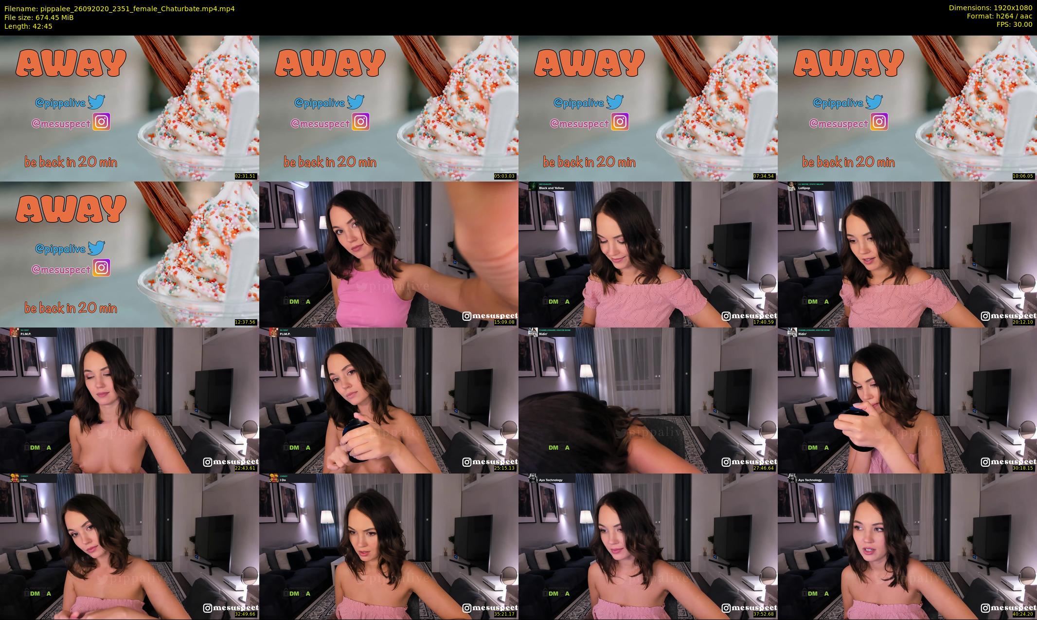 pippalee — 43 minute Chaturbate female cam show recording, 1080p, Sep 26, 2020