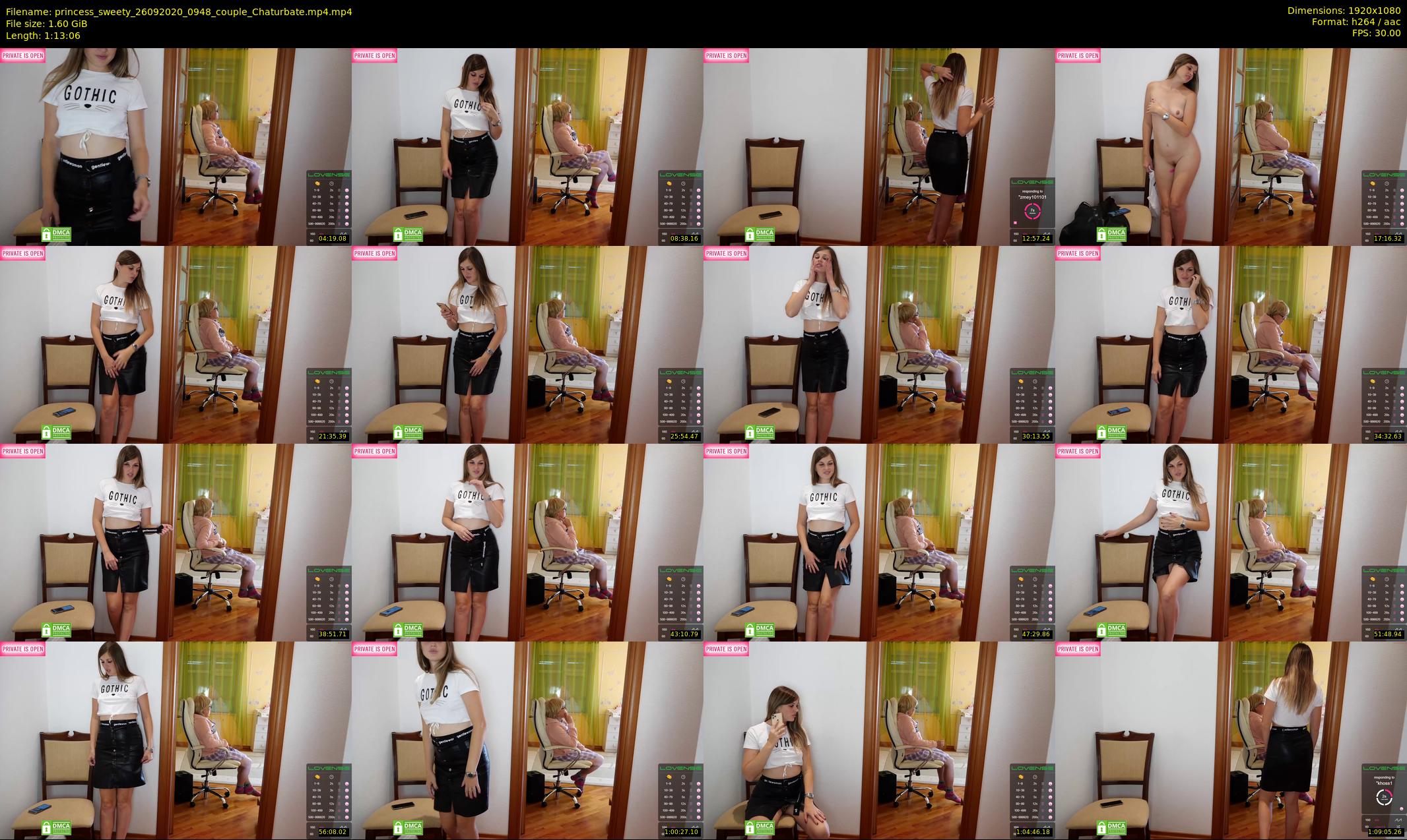 princess_sweety — 74 minute Chaturbate couple cam show recording, 1080p, Sep 26, 2020